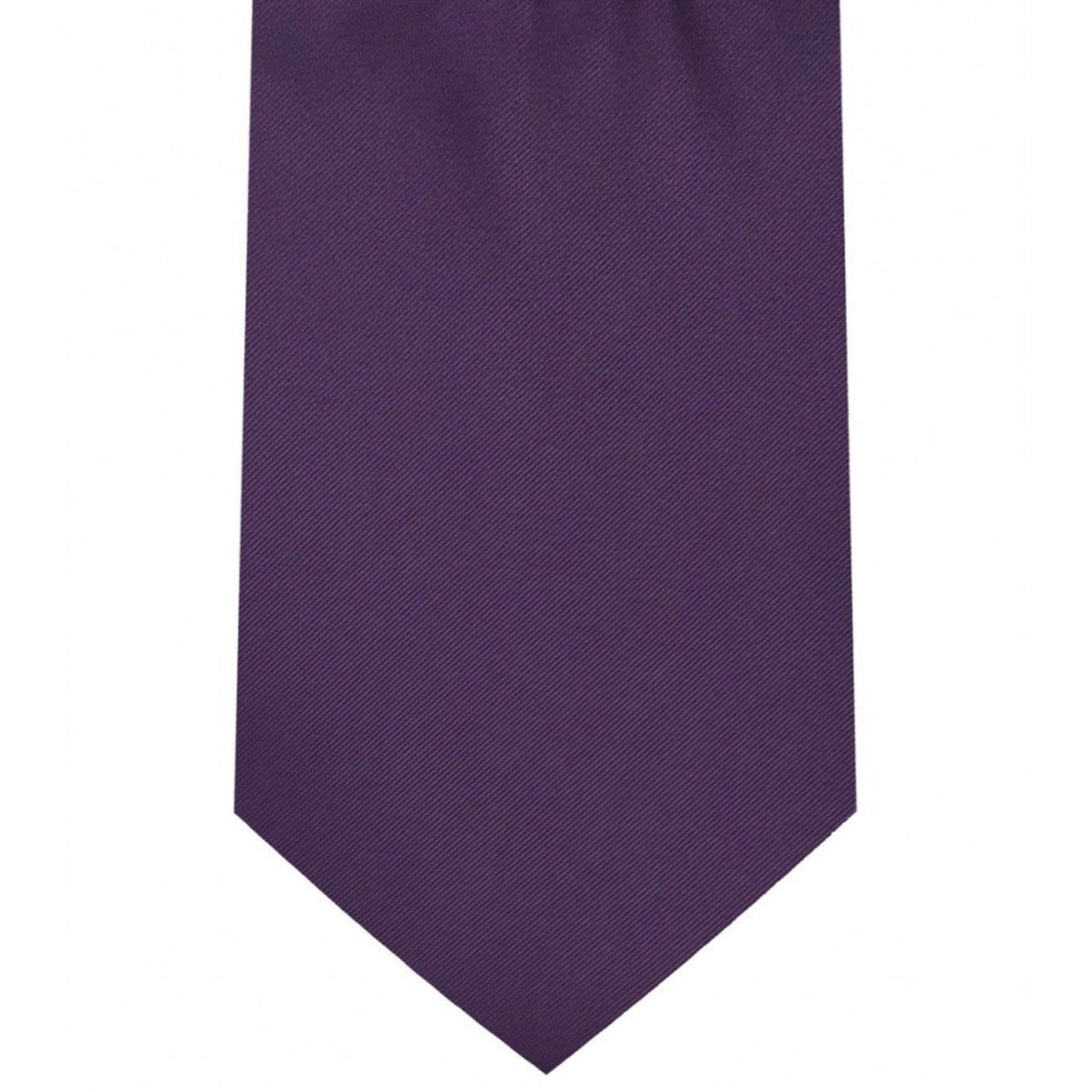 Classic Deep Purple Tie Regular width 3.5 inches With Matching Pocket Square | KCT Menswear