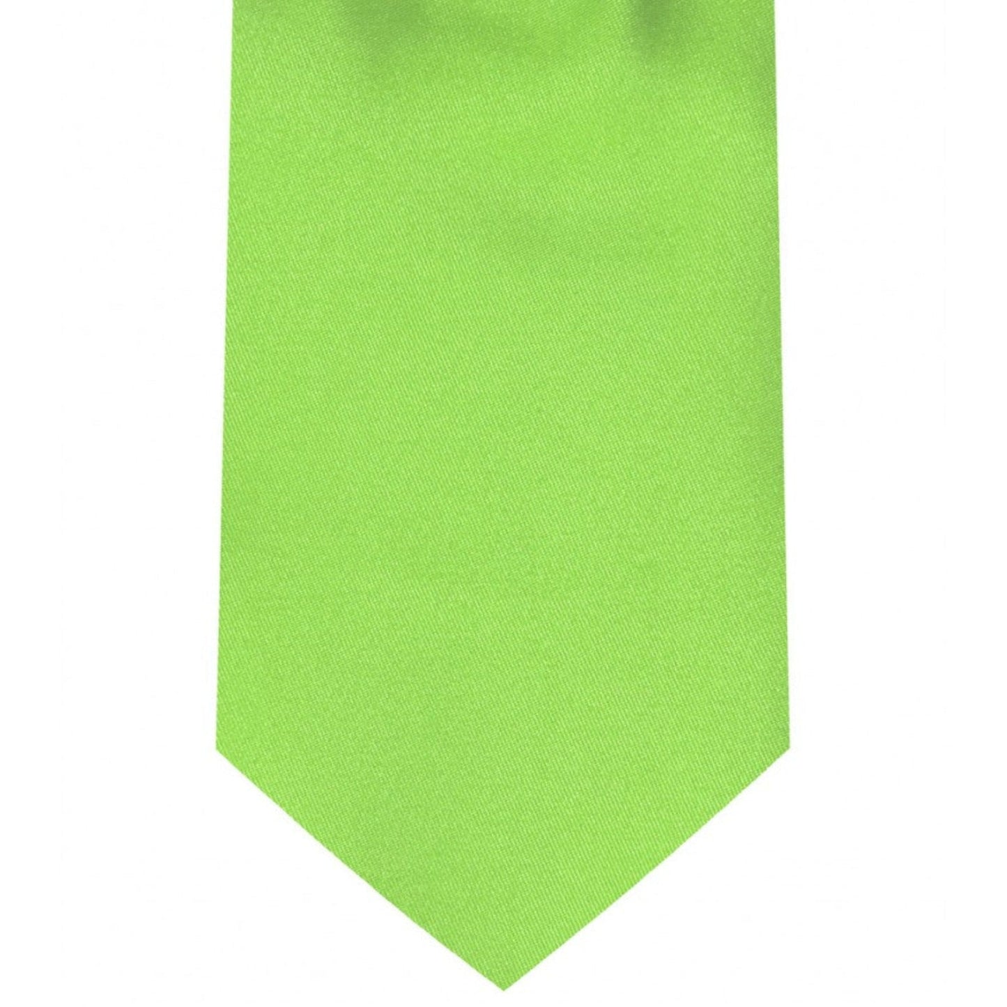 Classic Lime Tie Regular width 3.5 inches With Matching Pocket Square | KCT Menswear 