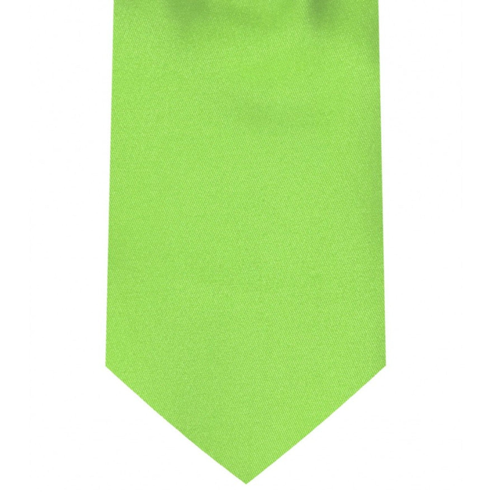 Classic Lime Tie Regular width 3.5 inches With Matching Pocket Square | KCT Menswear 