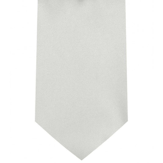 Classic Silver Tie Regular width 3.5 inches With Matching Pocket Square | KCT Menswear 