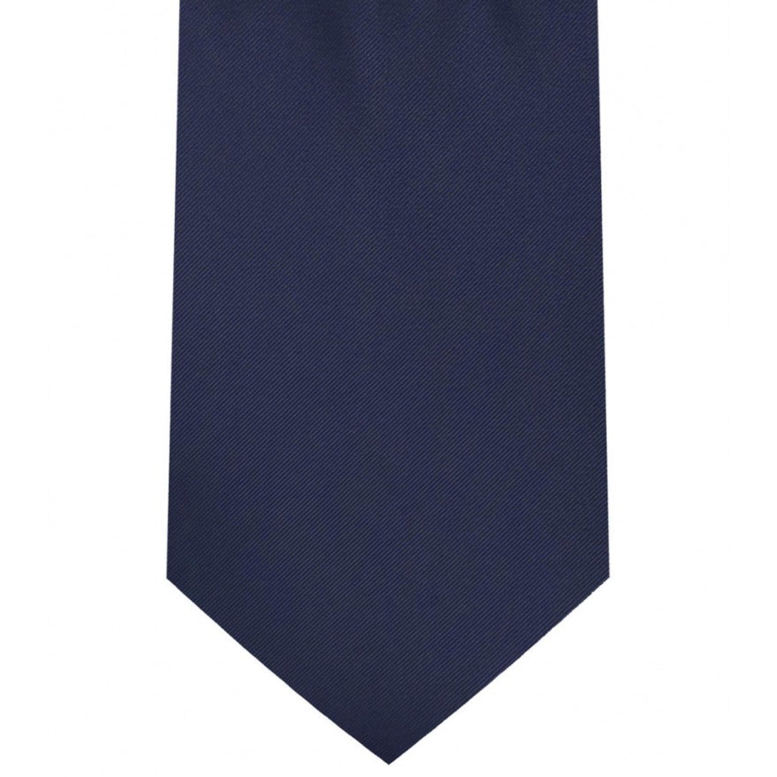 Classic Navy Blue Tie Regular width 3.5 inches With Matching Pocket Square | KCT Menswear 