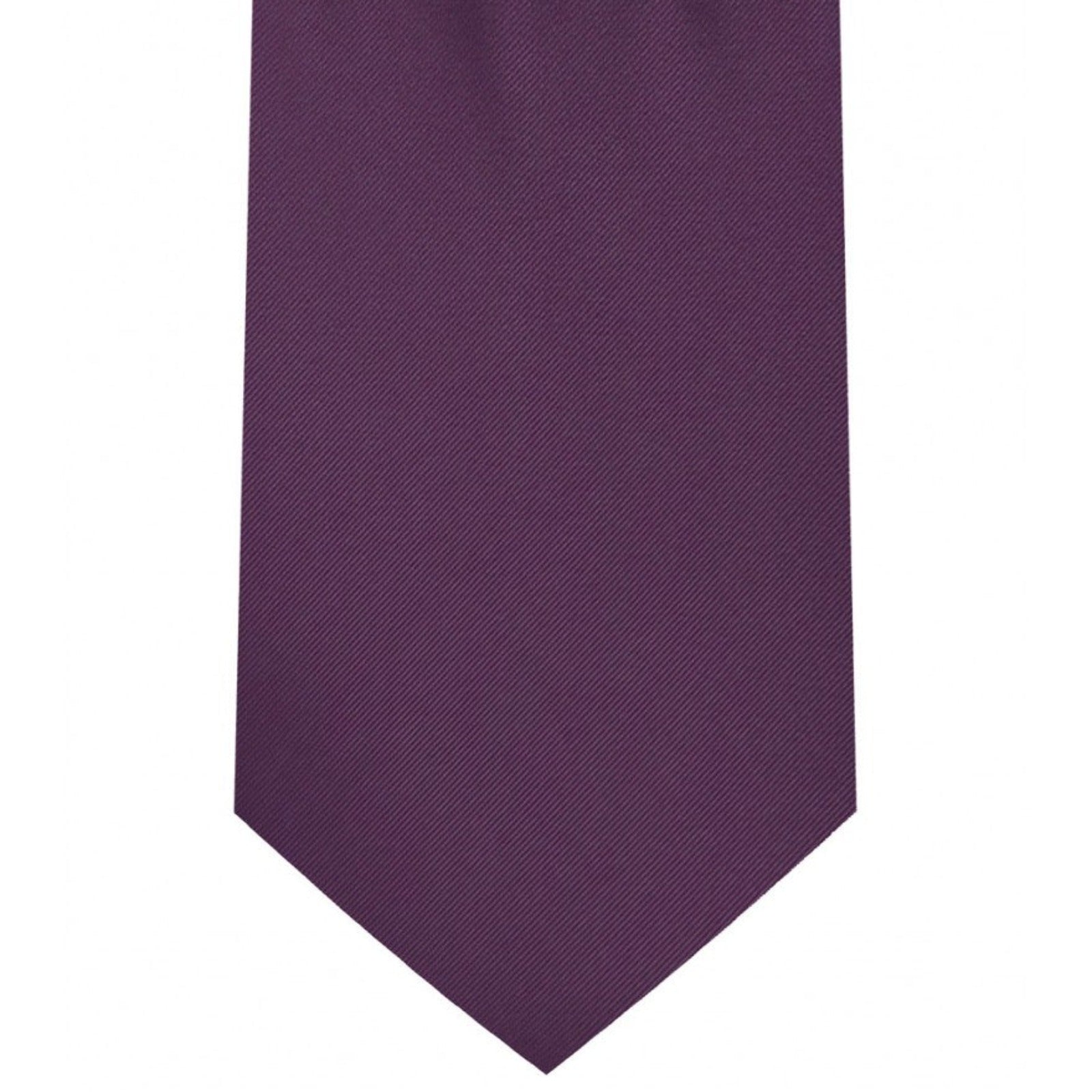 Classic Plum Tie Regular width 3.5 inches With Matching Pocket Square | KCT Menswear 