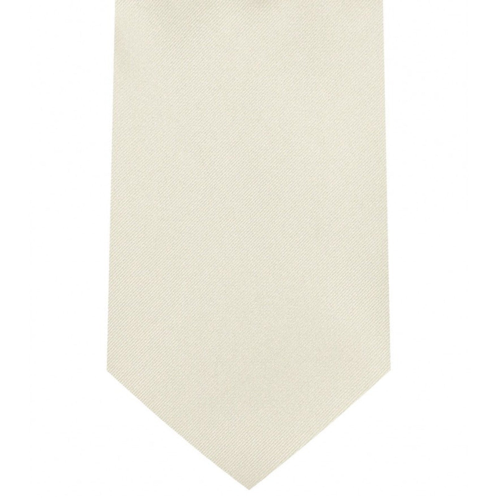 Classic Ivory Tie Regular width 3.5 inches With Matching Pocket Square | KCT Menswear