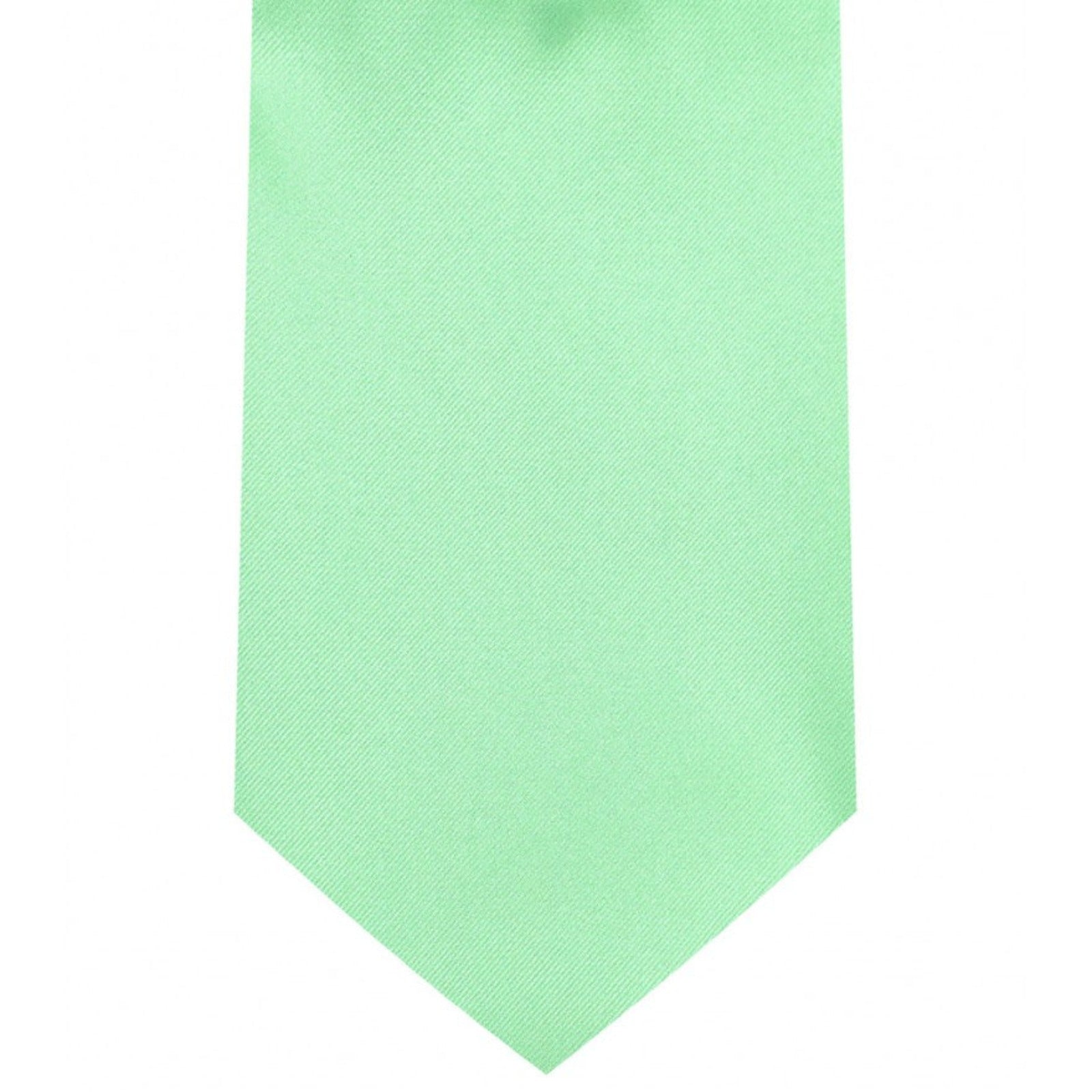 Classic Pastel Green Tie Regular width 3.5 inches With Matching Pocket Square | KCT Menswear