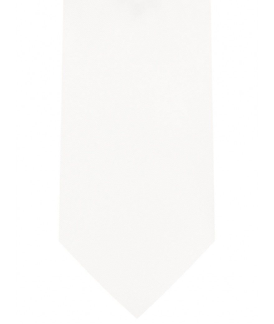 Classic White Tie Regular width 3.5 inches With Matching Pocket Square | KCT Menswear