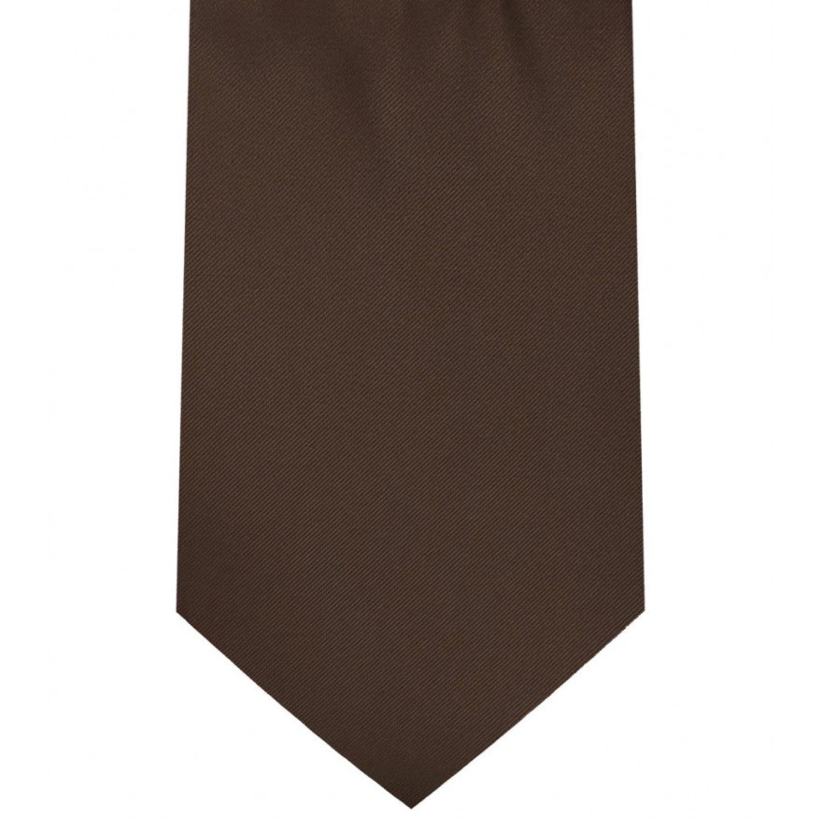 Classic Chocolate Brown Tie Regular width 3.5 inches With Matching Pocket Square | KCT Menswear 