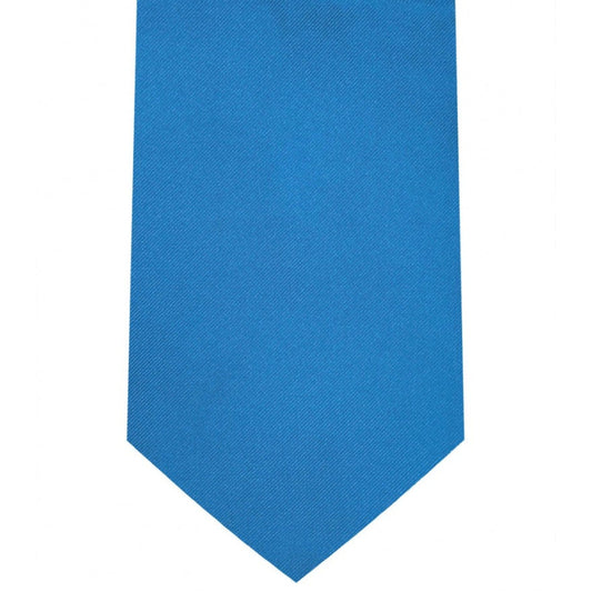 Classic French Blue Tie Regular width 3.5 inches With Matching Pocket Square | KCT Menswear 