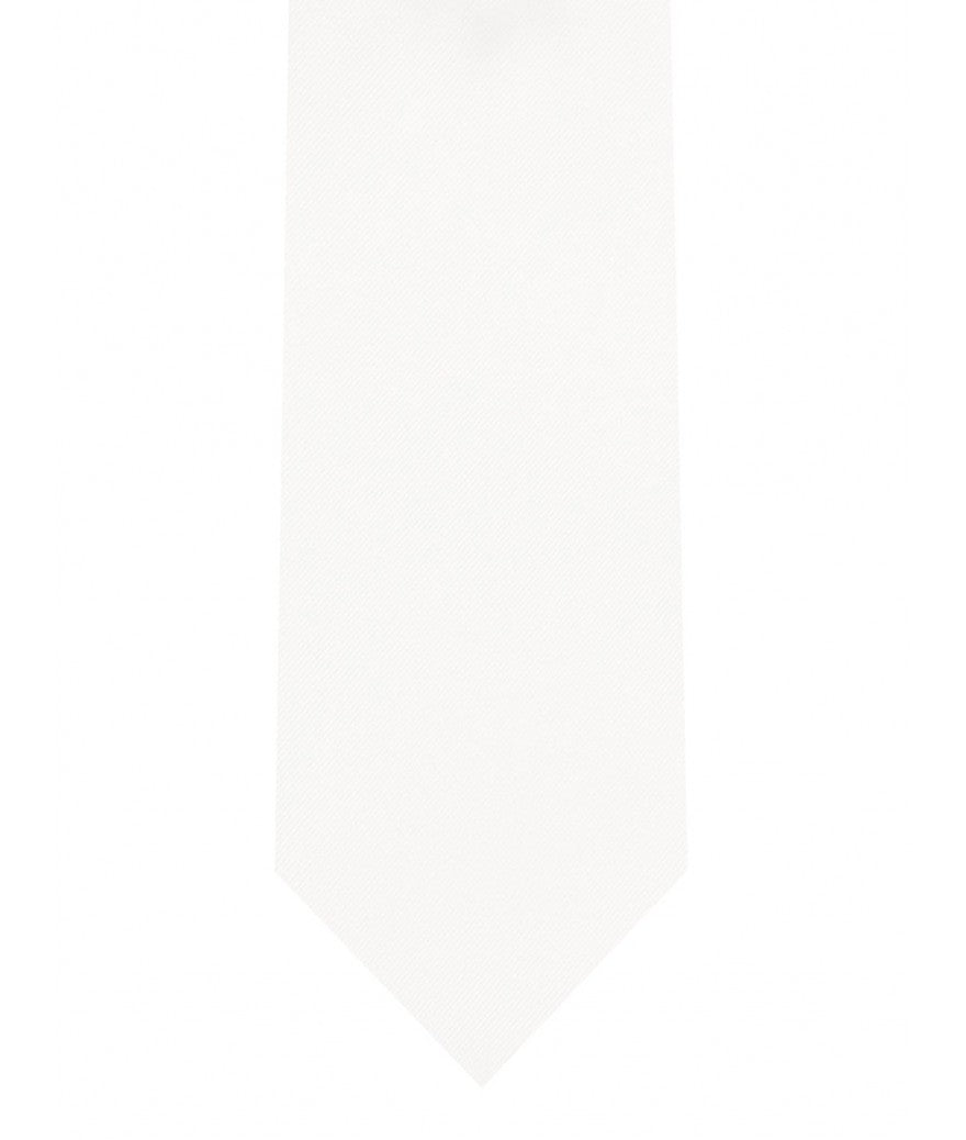 Classic White Tie Skinny width 2.75 inches With Matching Pocket Square | KCT Menswear