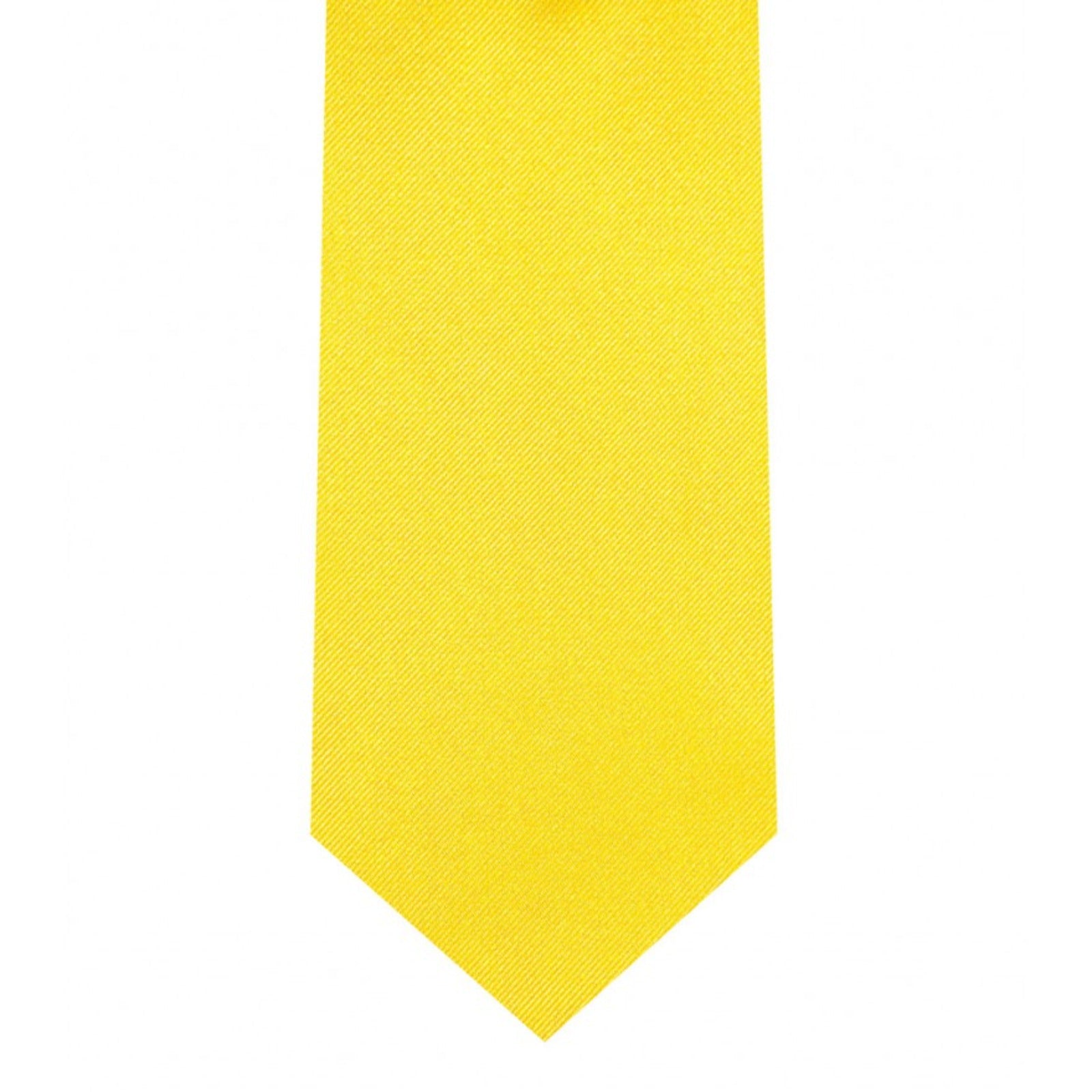 Classic Yellow Tie Skinny width 2.75 inches With Matching Pocket Square | KCT Menswear 