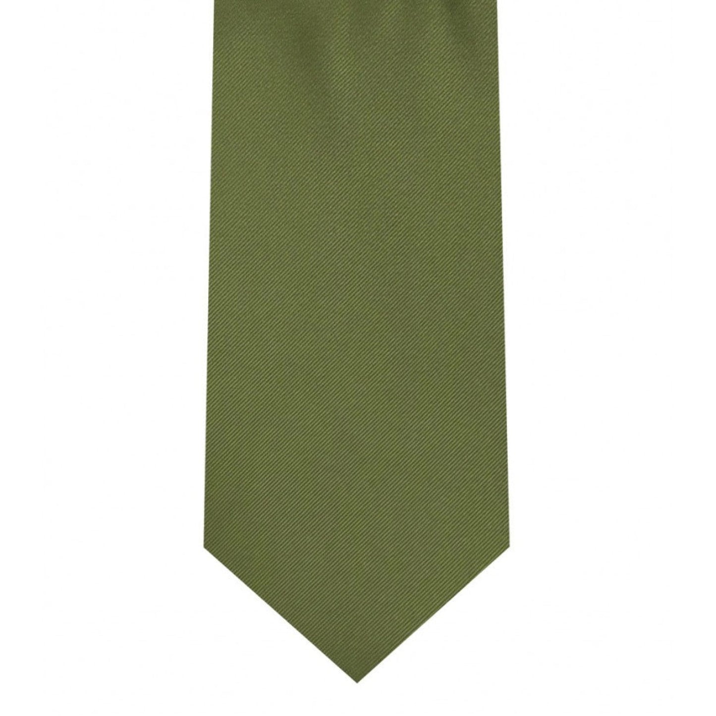 Classic Dark Olive Tie Skinny width 2.75 inches With Matching Pocket Square | KCT Menswear