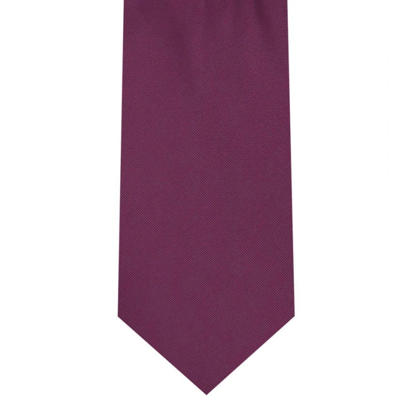 Classic Magenta Tie Skinny width 2.75 inches With Matching Pocket Square | KCT Menswear 