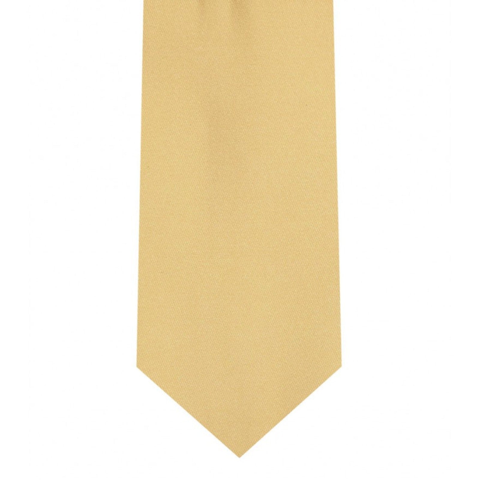 Classic Gold Tie Skinny width 2.75 inches With Matching Pocket Square | KCT Menswear