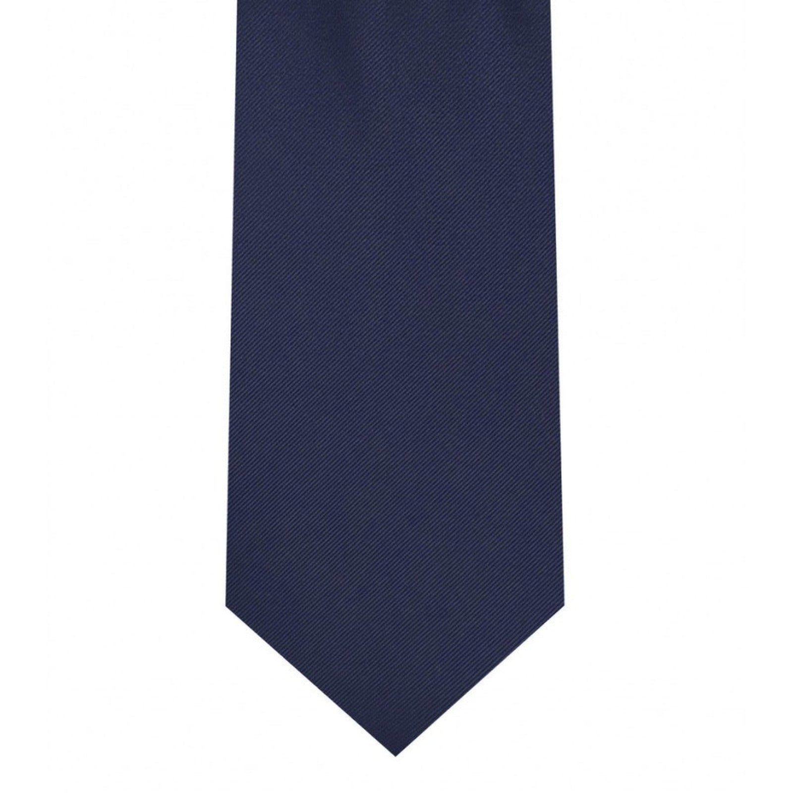 Classic Navy Blue Tie Skinny width 2.75 inches With Matching Pocket Square | KCT Menswear 