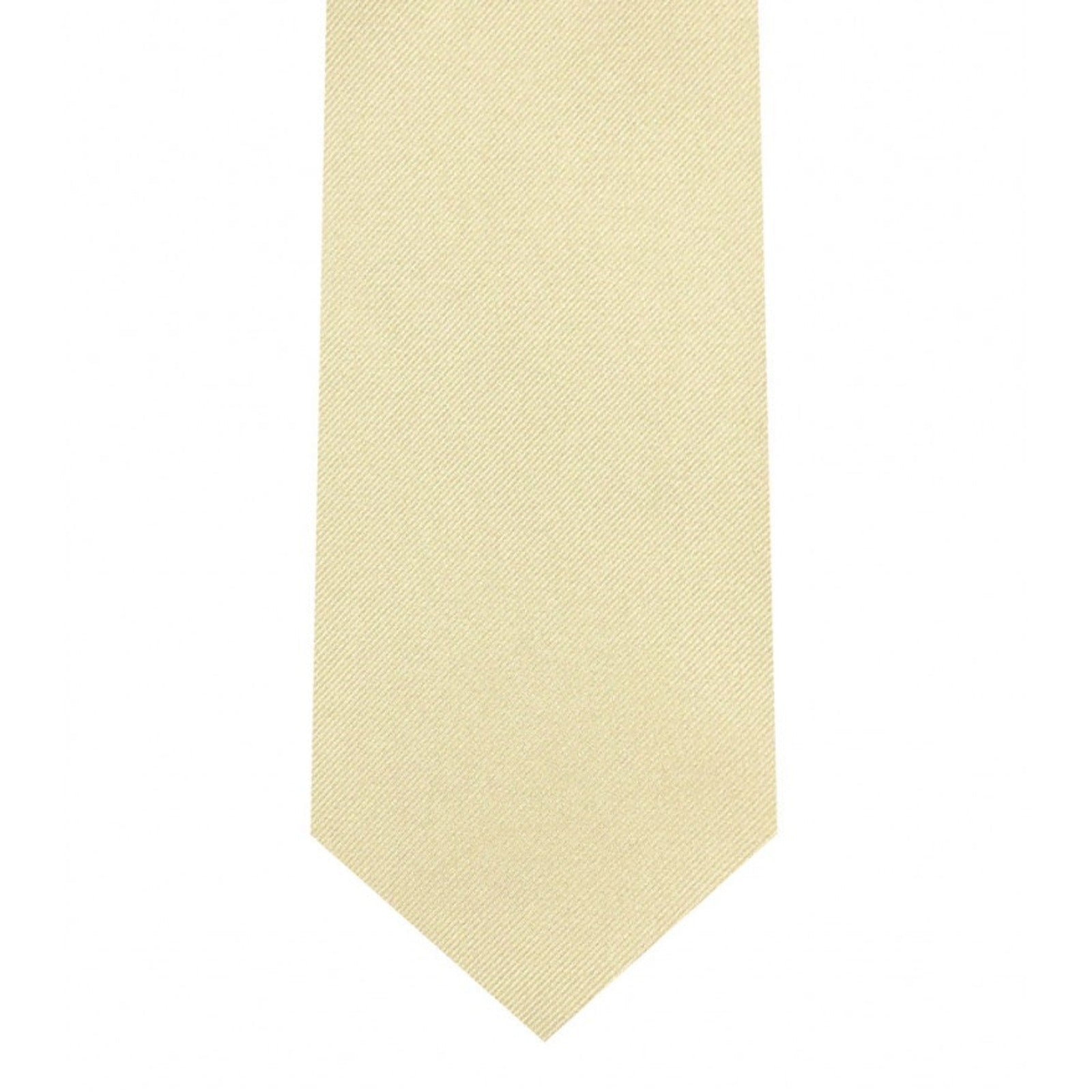 Classic Champagne Tie Skinny width 2.75 inches With Matching Pocket Square | KCT Menswear 