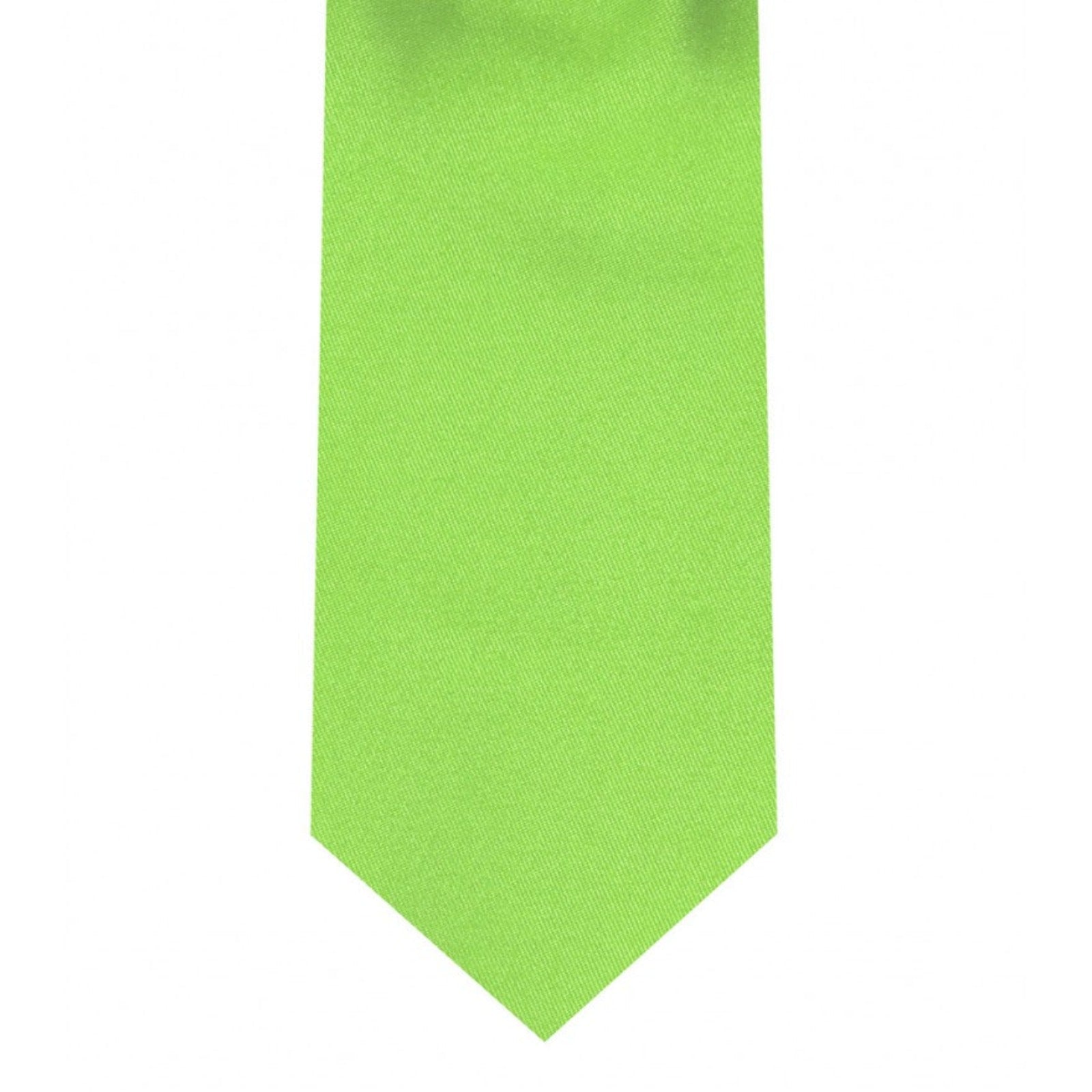 Classic Lime Tie Skinny width 2.75 inches With Matching Pocket Square | KCT Menswear 
