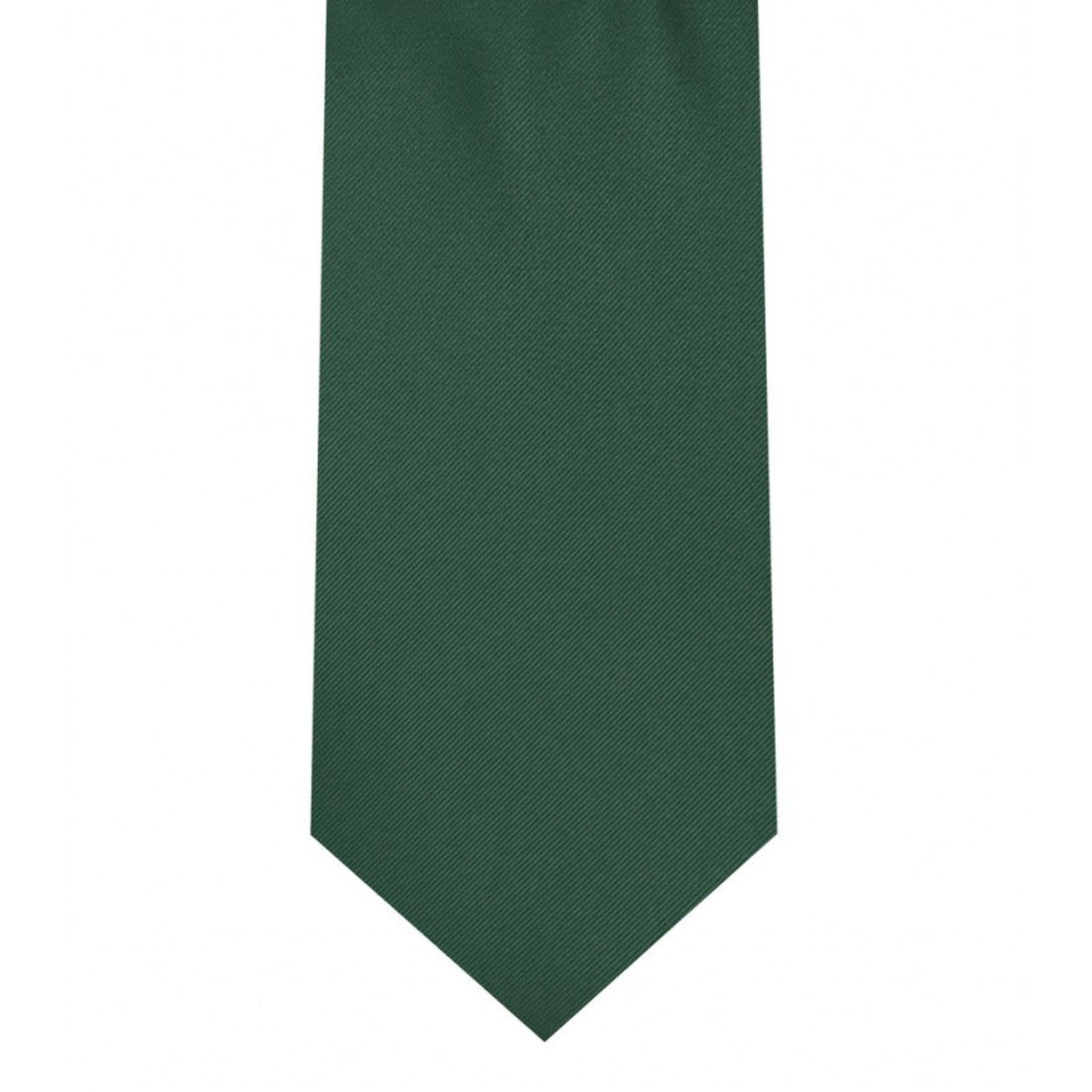 Classic Forest Green Tie Skinny width 2.75 inches With Matching Pocket Square | KCT Menswear