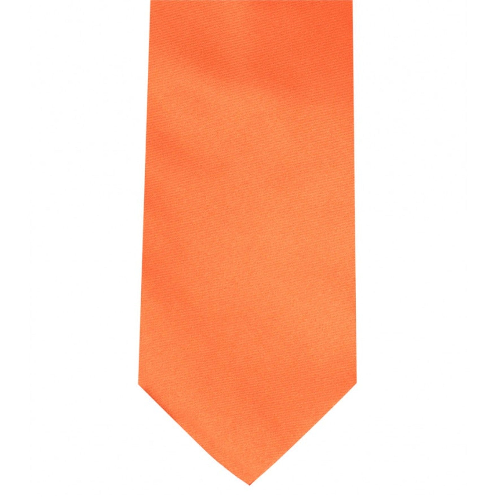 Classic Orange Tie Skinny width 2.75 inches With Matching Pocket Square | KCT Menswear