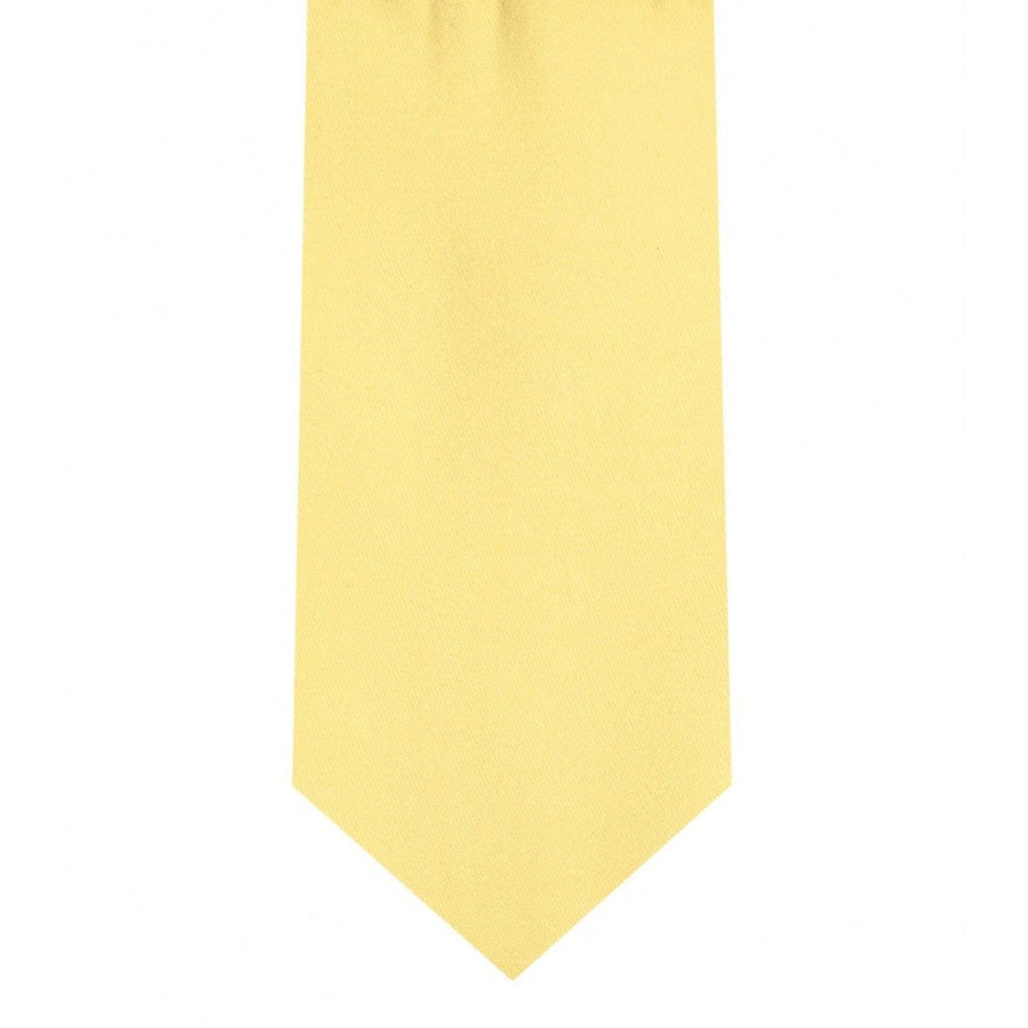 Classic Banana Yellow Tie Skinny width 2.75 inches With Matching Pocket Square | KCT Menswear