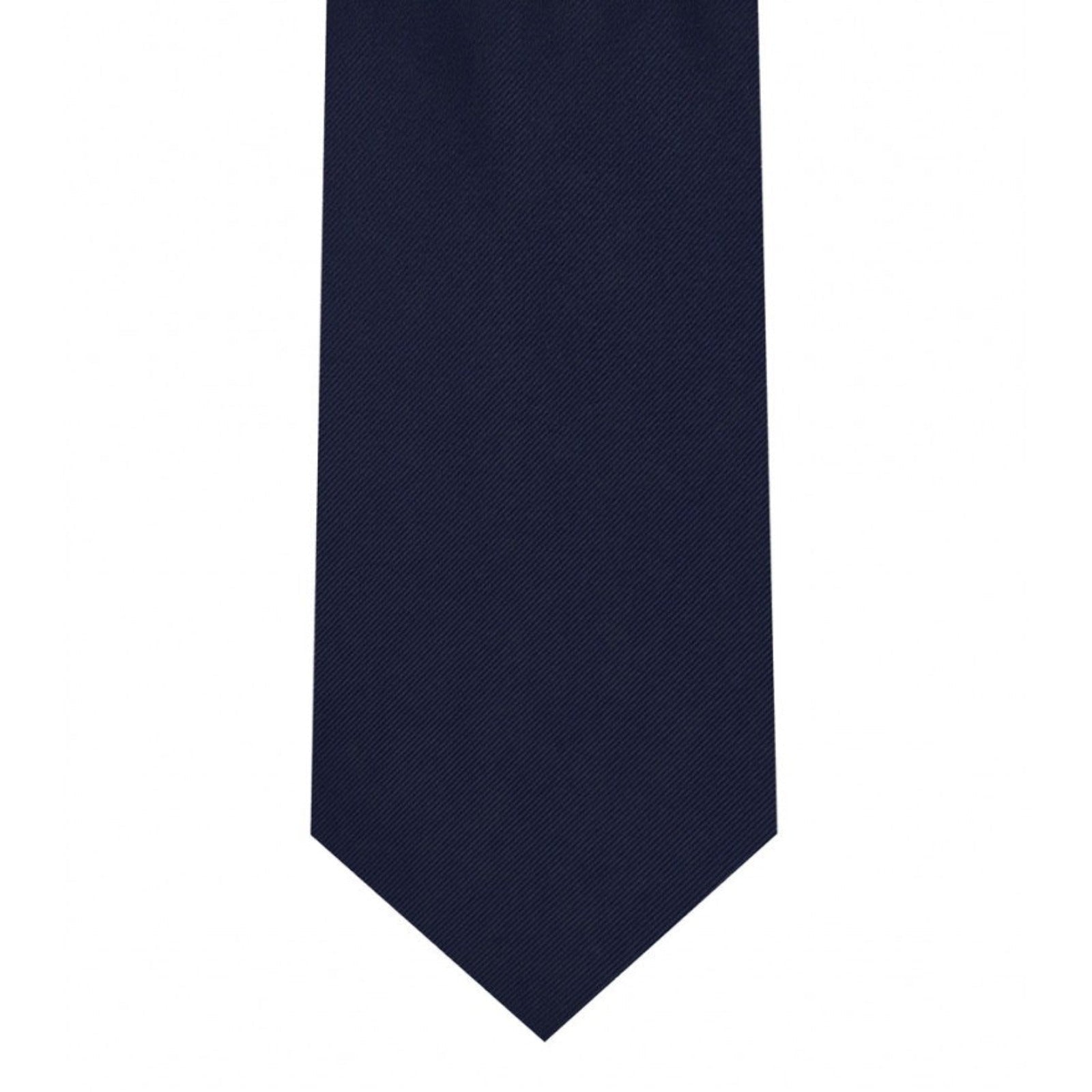 Classic Dark Navy Tie Skinny width 2.75 inches With Matching Pocket Square | KCT Menswear