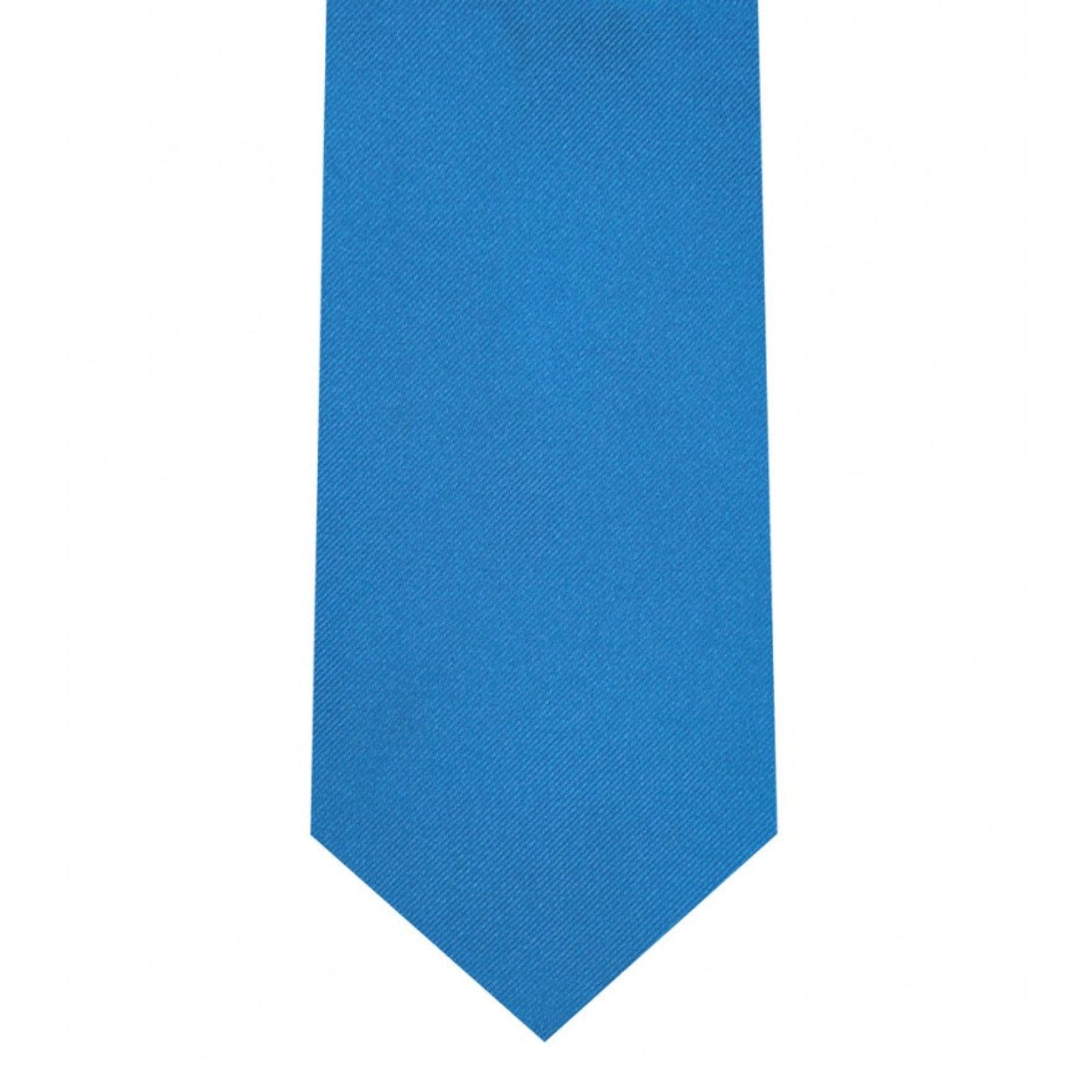 Classic French Blue Tie Skinny width 2.75 inches With Matching Pocket Square | KCT Menswear 