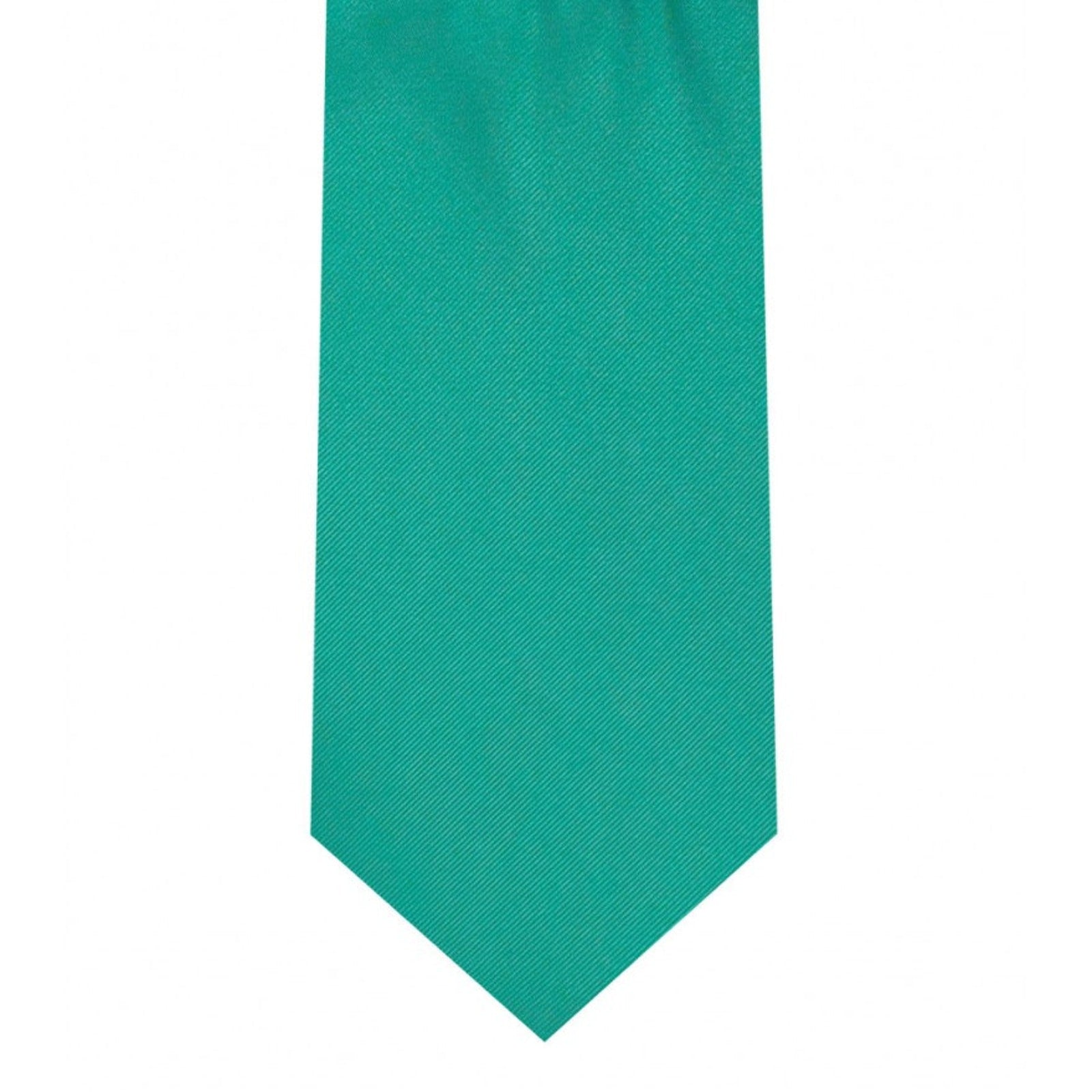 Classic Mermaid Green Tie Skinny width 2.75 inches With Matching Pocket Square | KCT Menswear