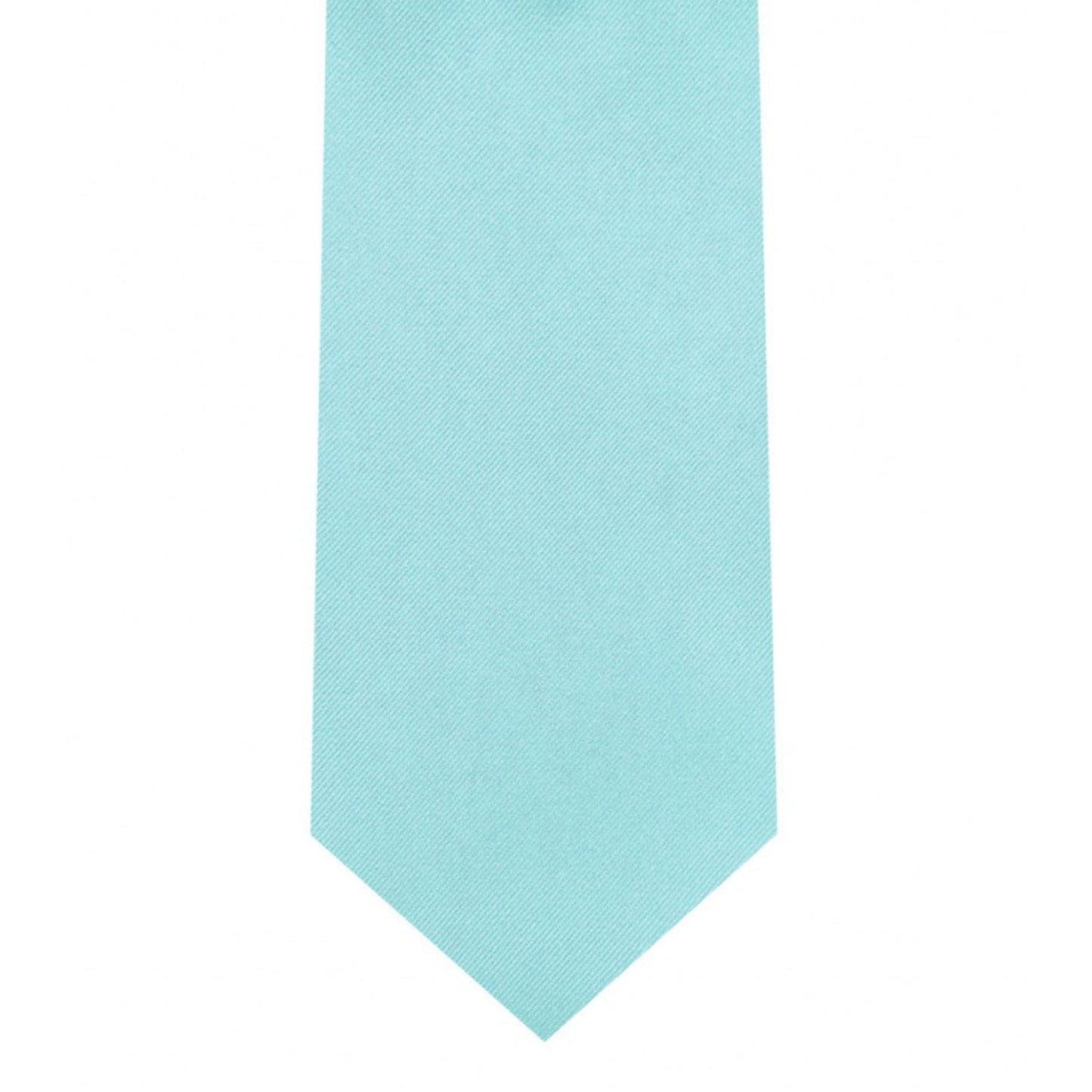 Classic Tiffany Blue Tie Skinny width 2.75 inches With Matching Pocket Square | KCT Menswear 