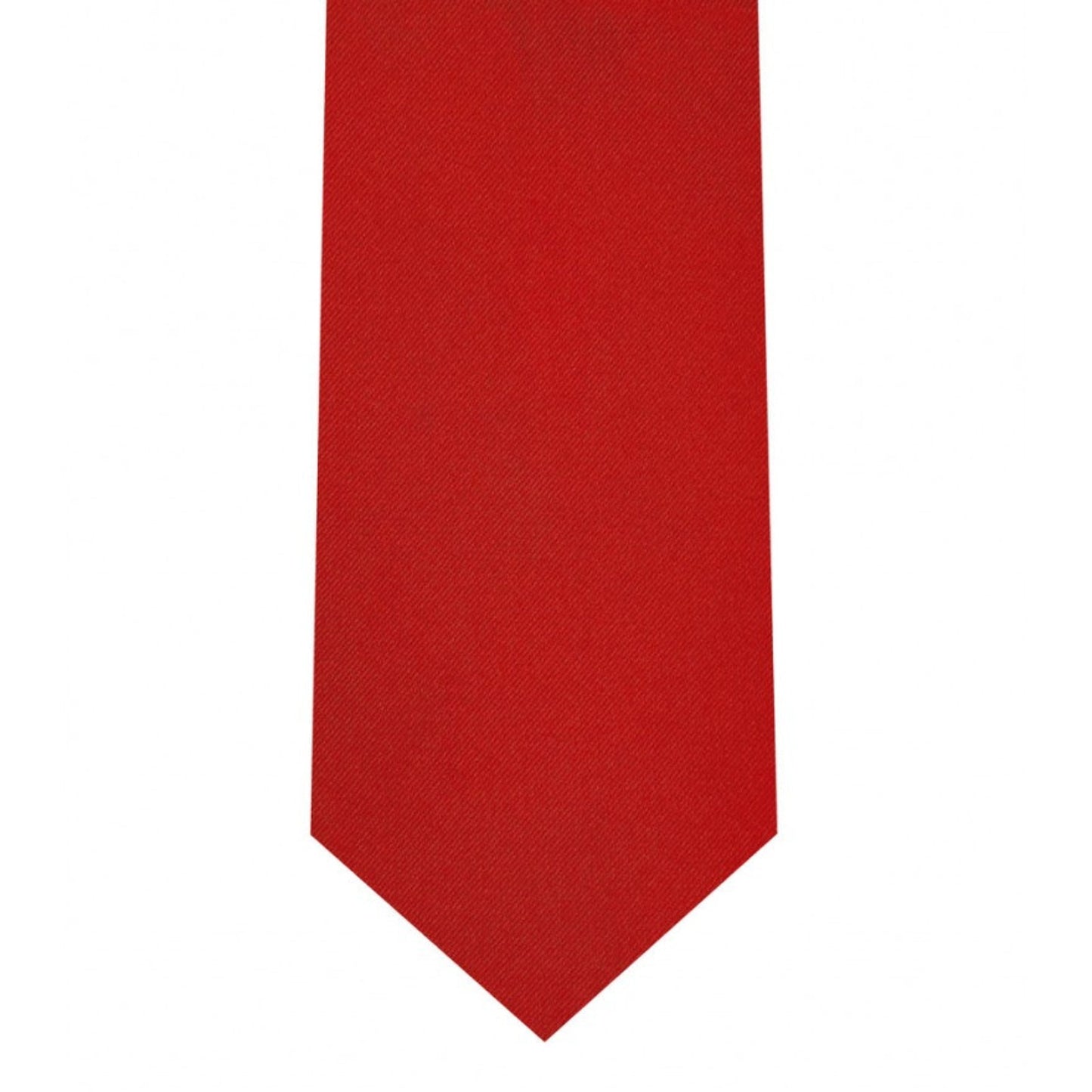 Classic True Red Tie Skinny width 2.75 inches With Matching Pocket Square | KCT Menswear