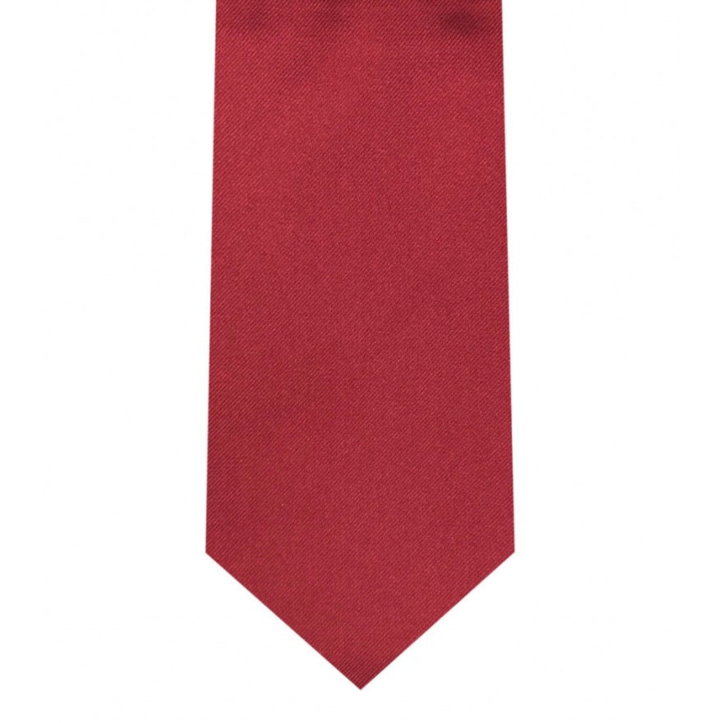 Classic Apple Red Tie Skinny width 2.75 inches With Matching Pocket Square | KCT Menswear
