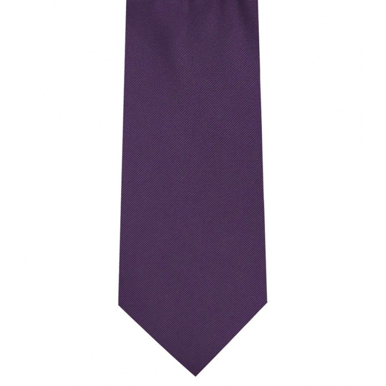 Classic Deep Purple Tie Ultra Skinny tie width 2.25 inches With Matching Pocket Square | KCT Menswear