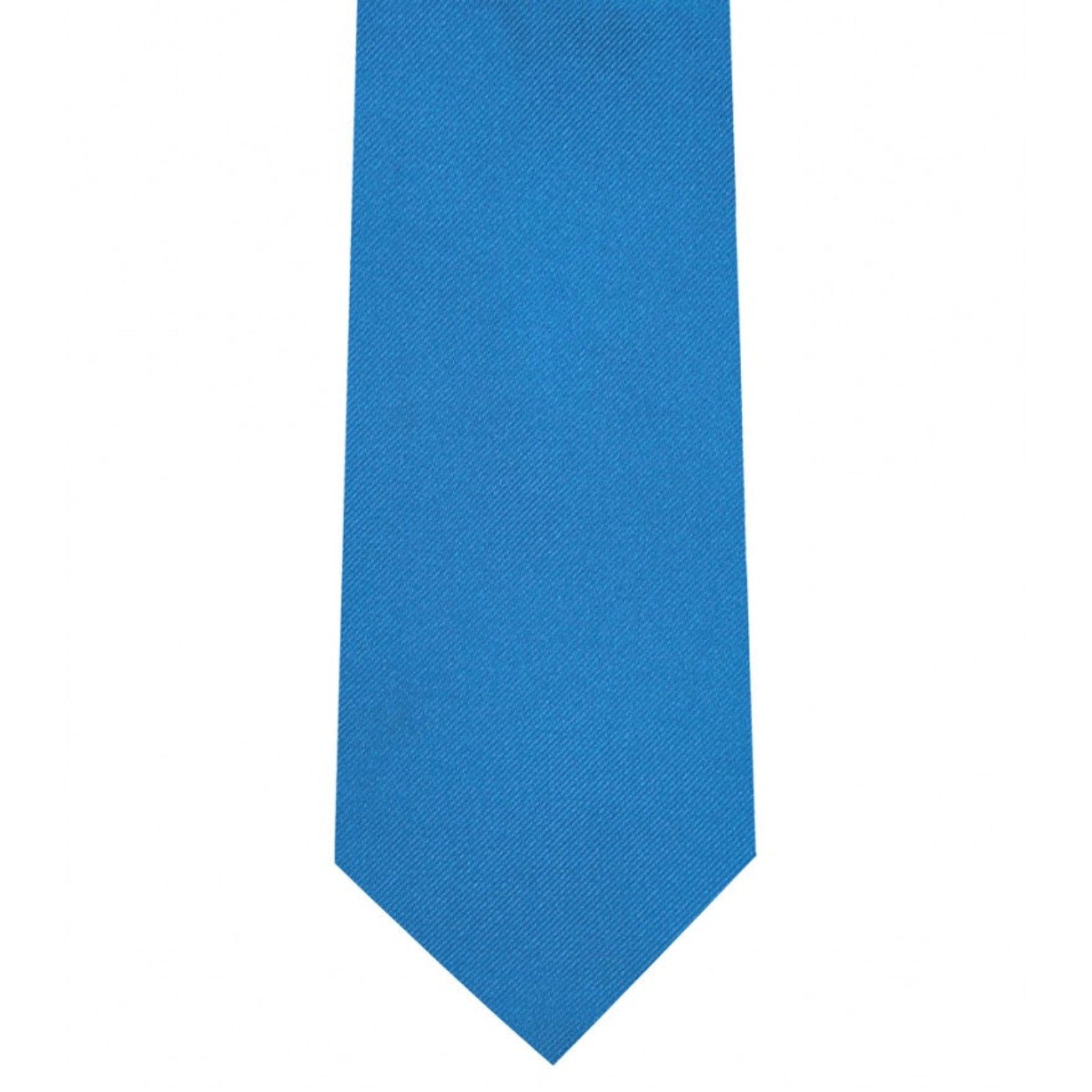 Classic French Blue Tie Ultra Skinny tie width 2.25 inches With Matching Pocket Square | KCT Menswear