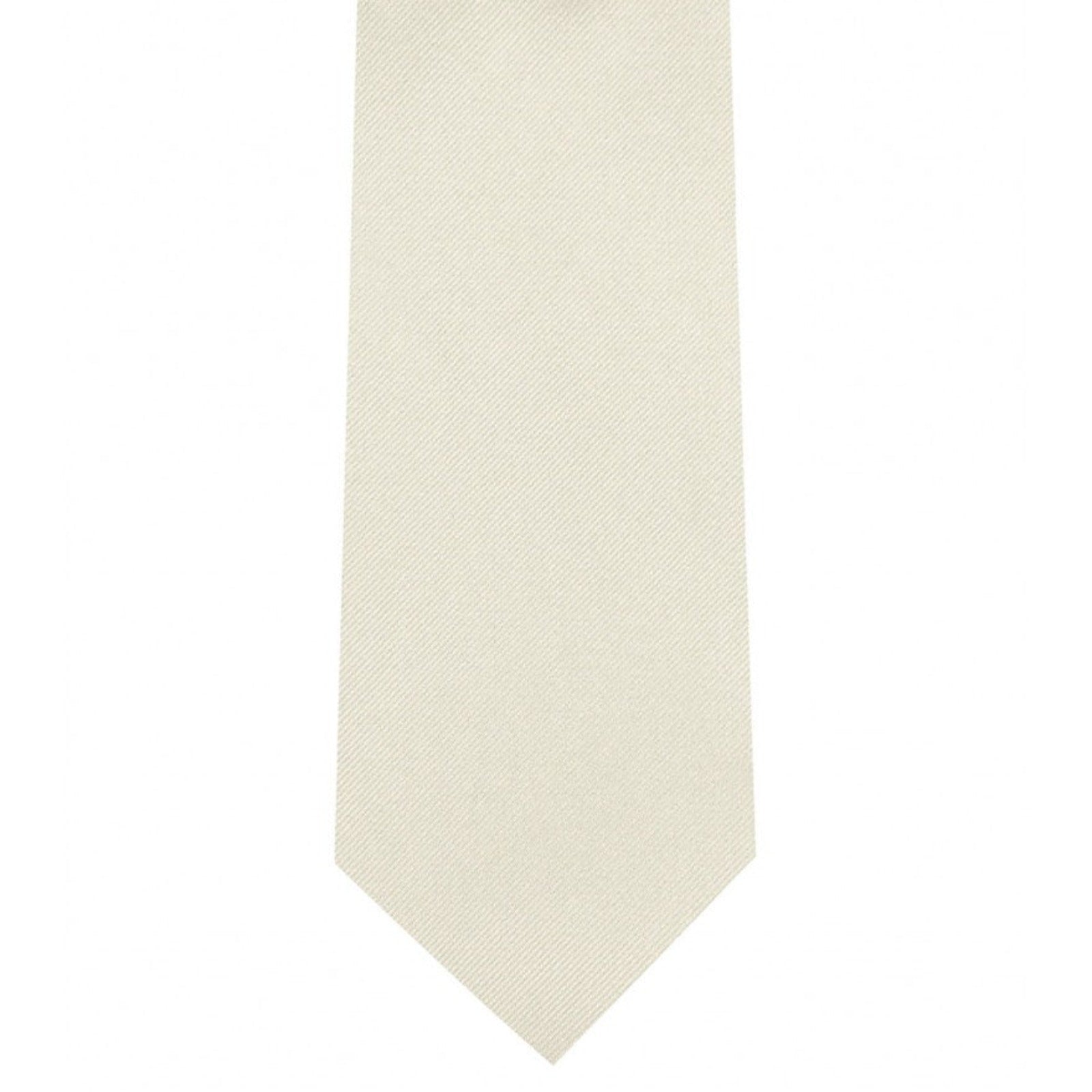 Classic Ivory Tie Ultra Skinny tie width 2.25 inches With Matching Pocket Square | KCT Menswear