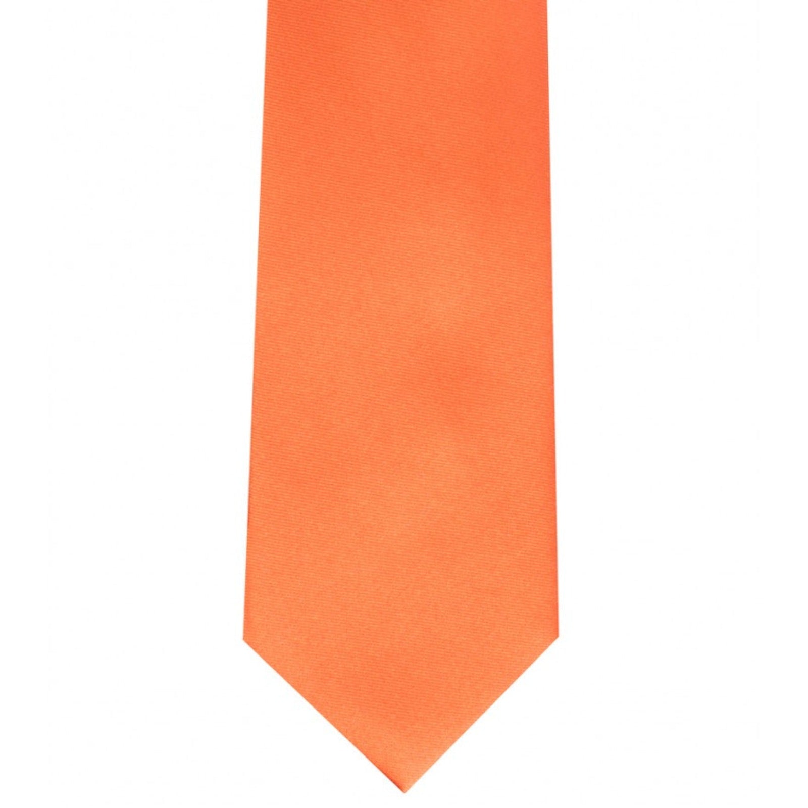Classic Orange Tie Ultra Skinny tie width 2.25 inches With Matching Pocket Square | KCT Menswear
