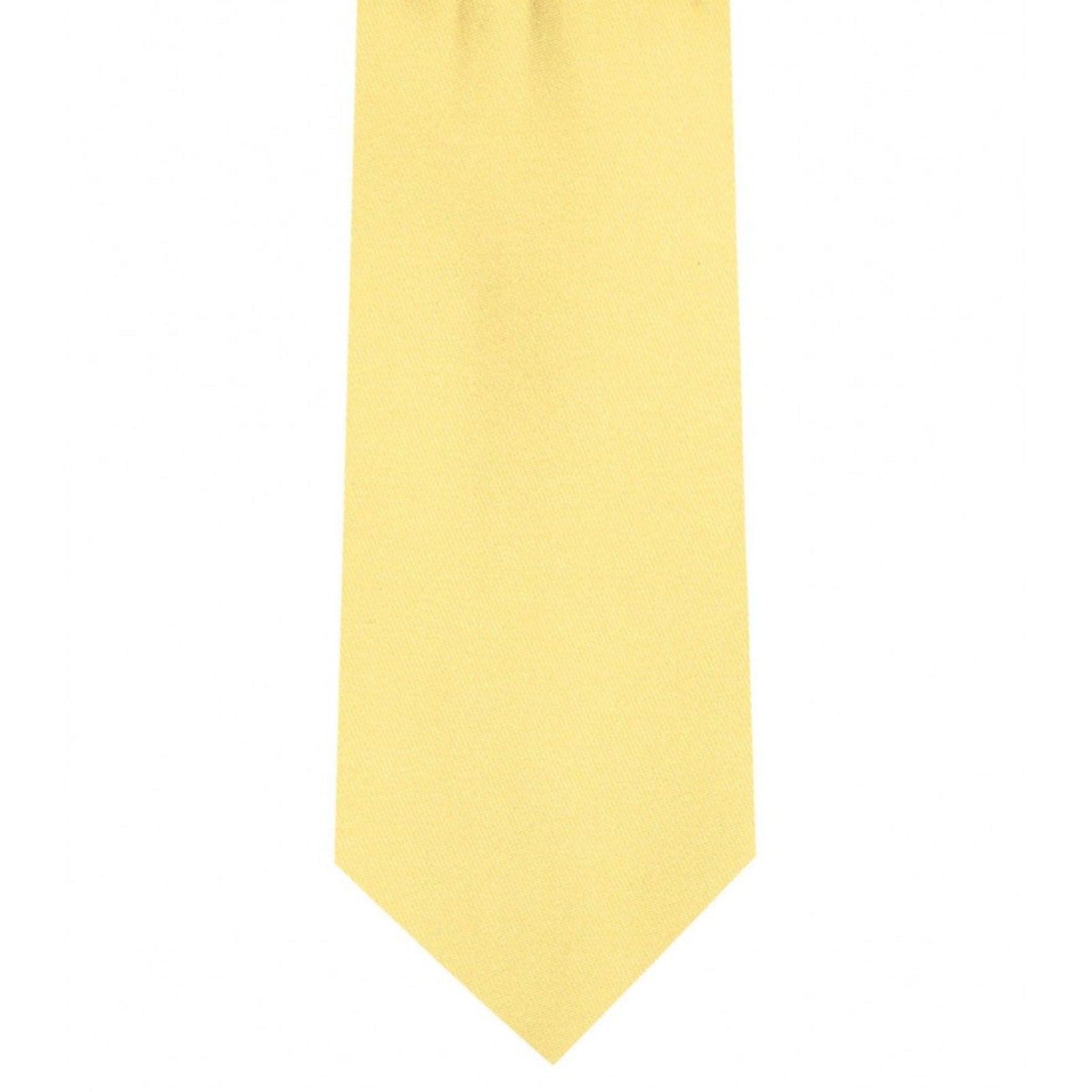 Classic Banana Yellow Tie Ultra Skinny tie width 2.25 inches With Matching Pocket Square | KCT Menswear