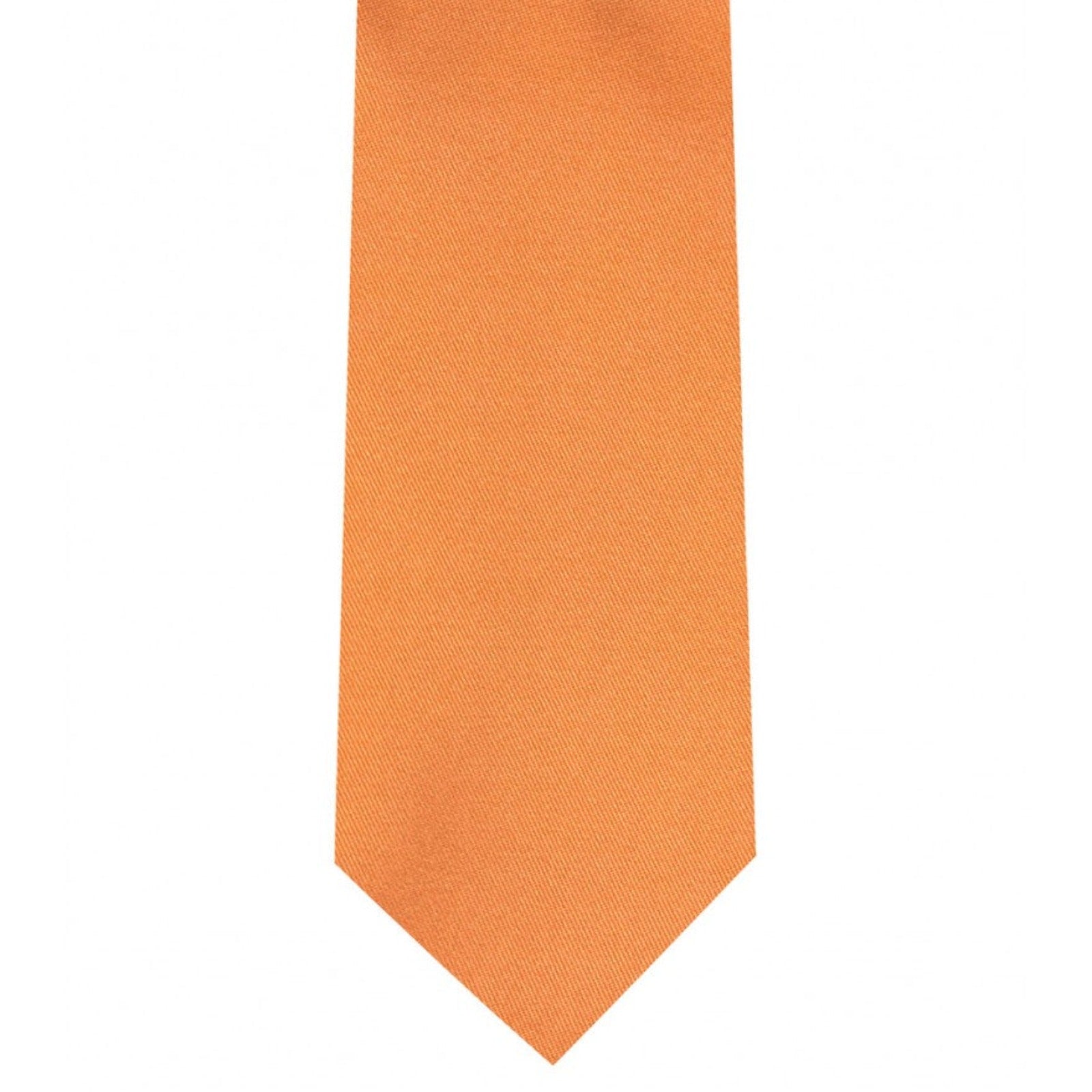 Classic Salmon Orange Tie Ultra Skinny tie width 2.25 inches With Matching Pocket Square | KCT Menswear