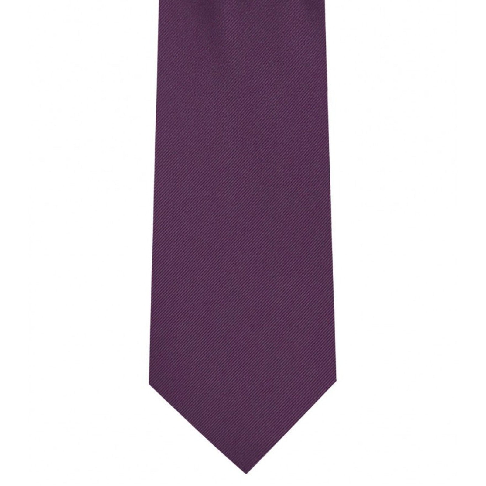 Classic Plum Tie Ultra Skinny tie width 2.25 inches With Matching Pocket Square | KCT Menswear