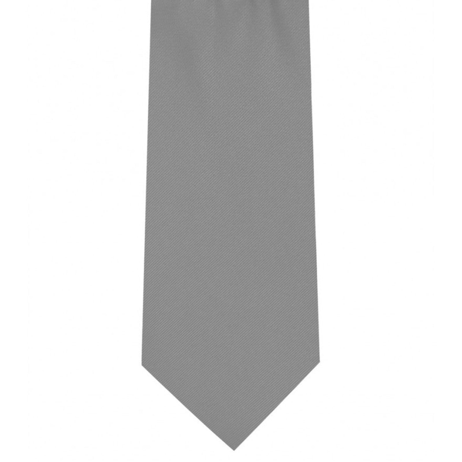 Classic Dark Silver Tie Ultra Skinny tie width 2.25 inches With Matching Pocket Square | KCT Menswear