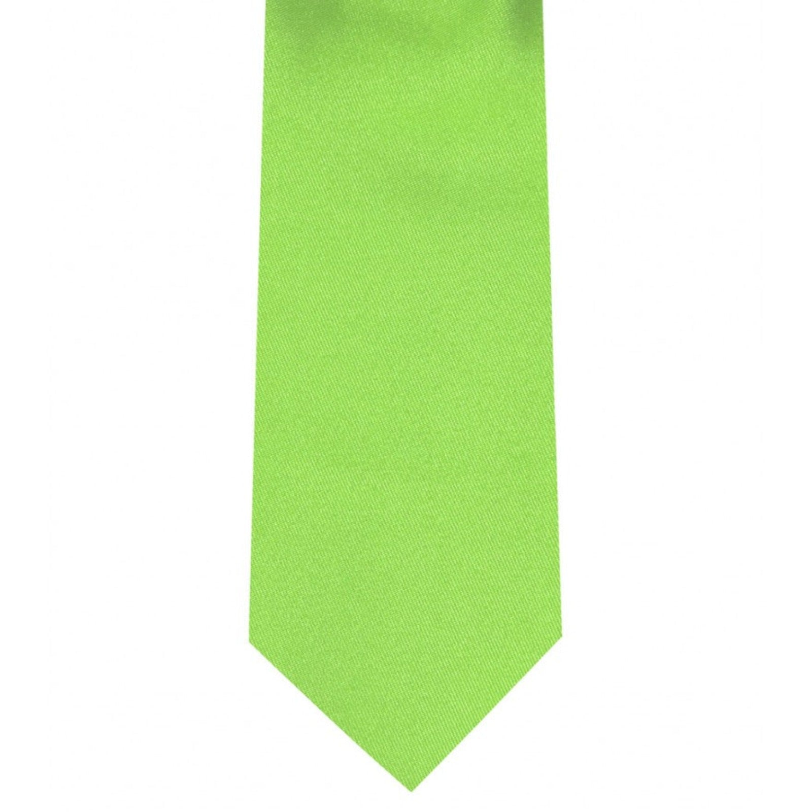 Classic Lime Tie Ultra Skinny tie width 2.25 inches With Matching Pocket Square | KCT Menswear