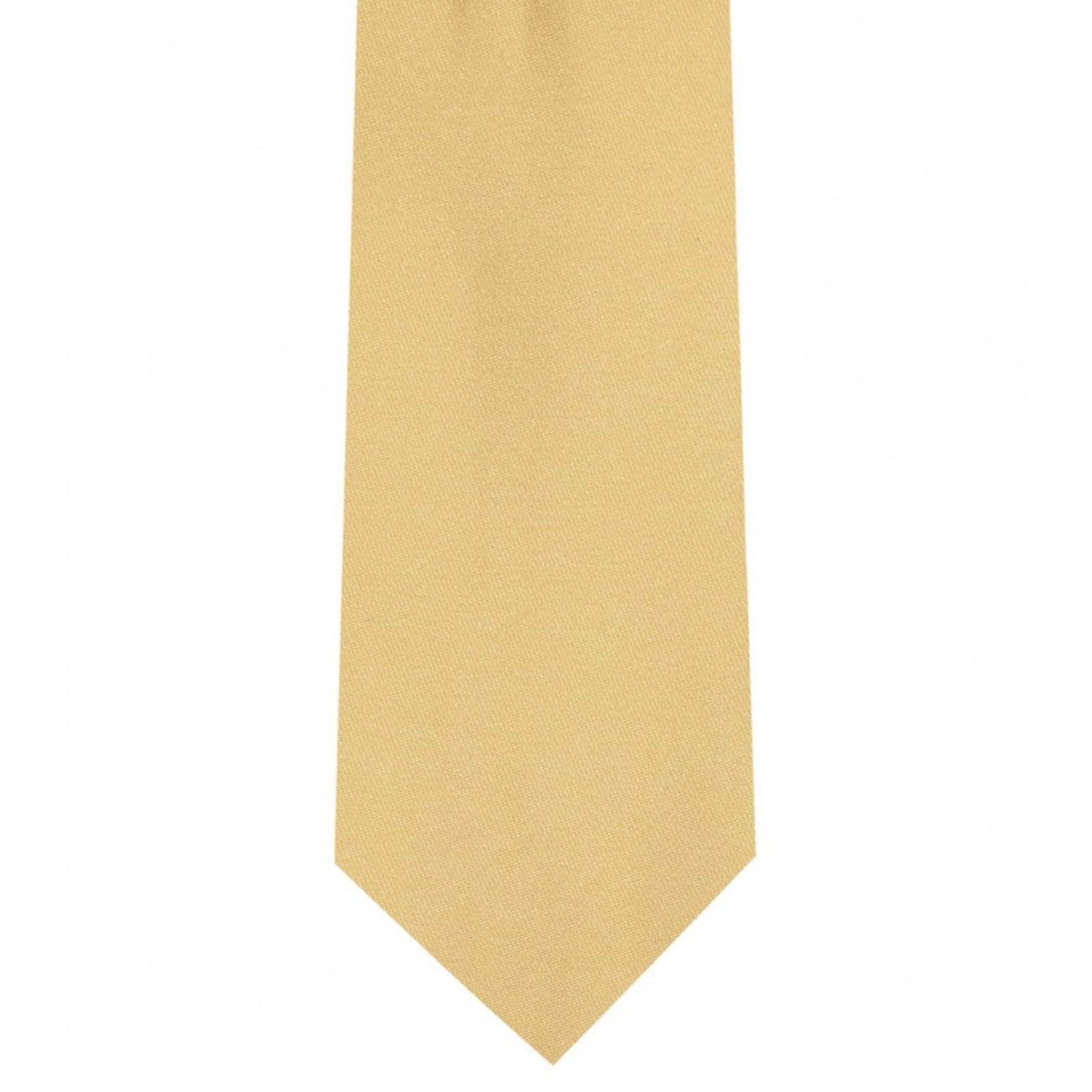 Classic Gold Tie Ultra Skinny tie width 2.25 inches With Matching Pocket Square | KCT Menswear