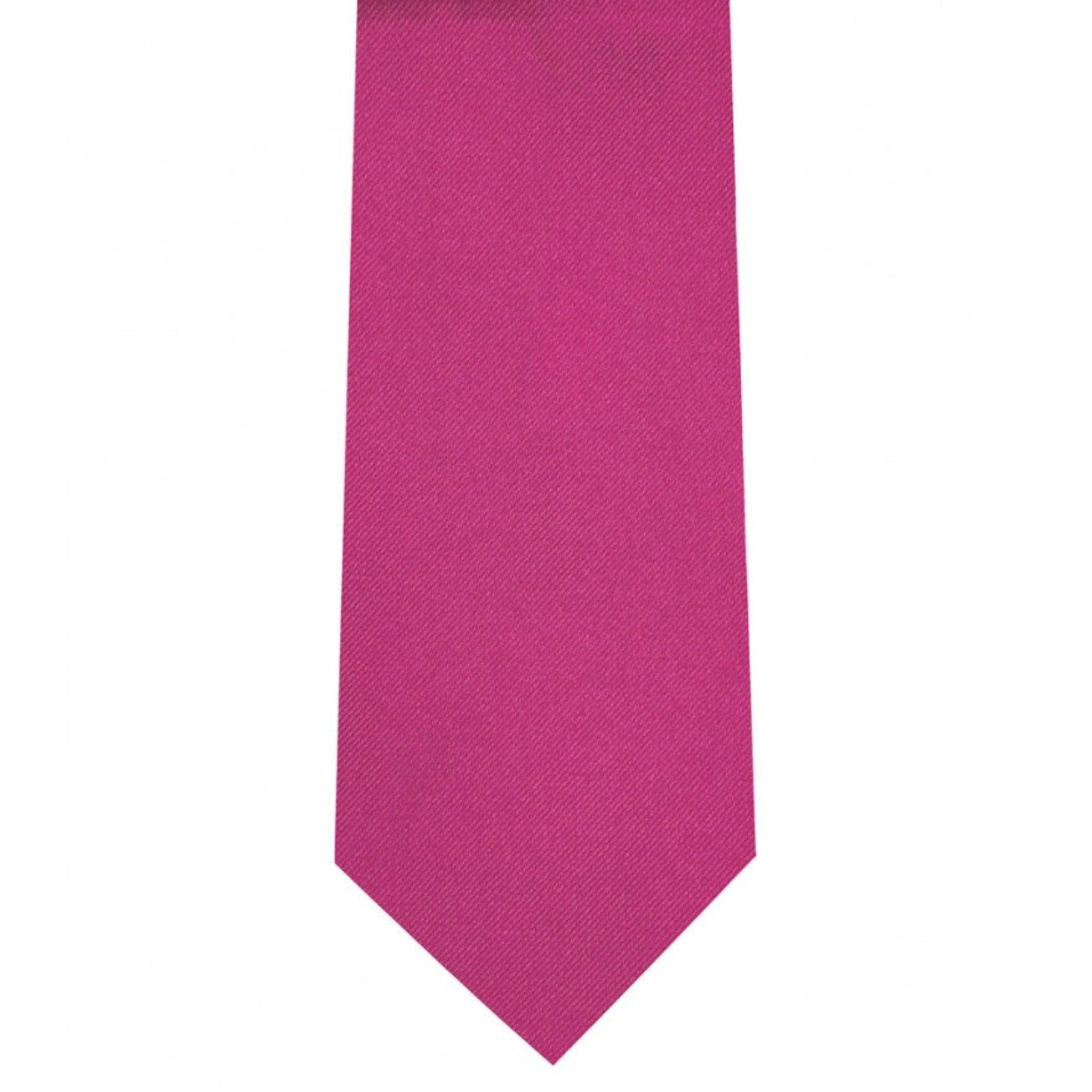 Classic Fuchsia Tie Ultra Skinny tie width 2.25 inches With Matching Pocket Square | KCT Menswear