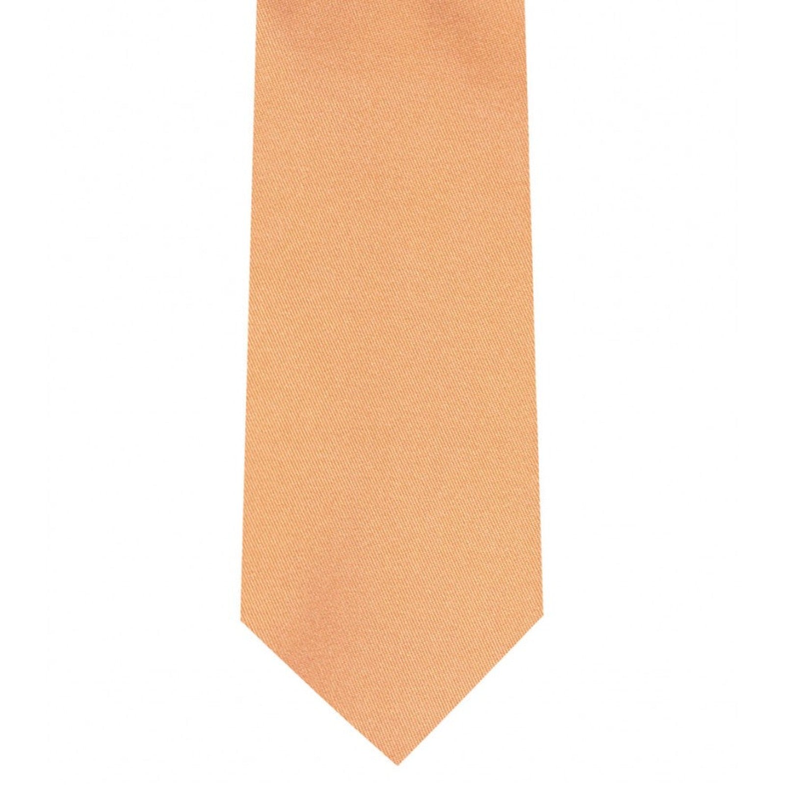Classic Peach Tie Ultra Skinny tie width 2.25 inches With Matching Pocket Square | KCT Menswear
