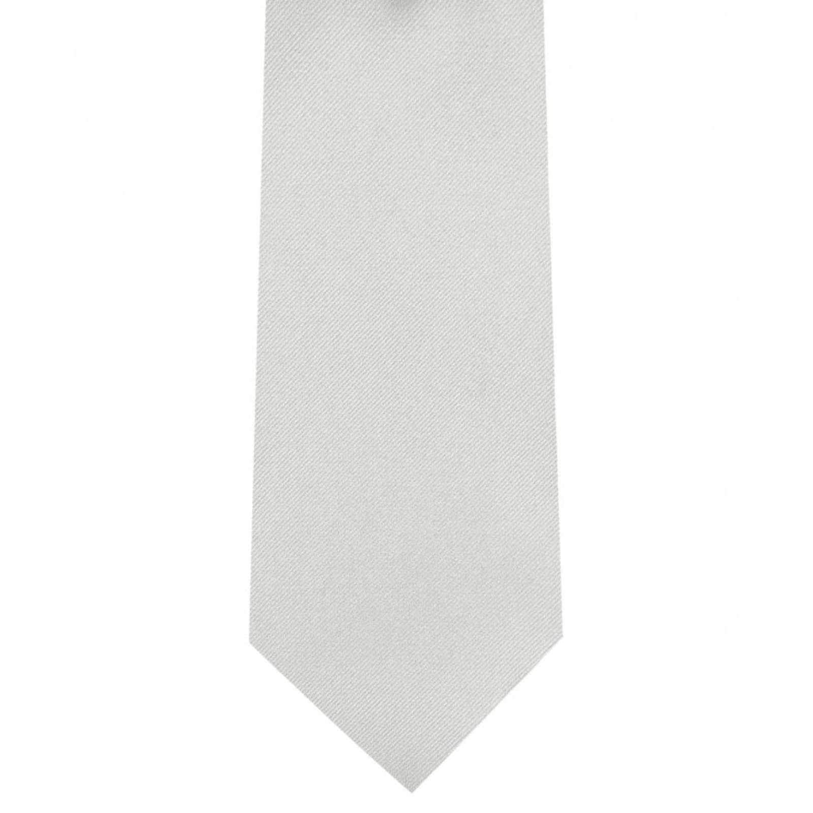 Classic Silver Tie Ultra Skinny tie width 2.25 inches With Matching Pocket Square | KCT Menswear