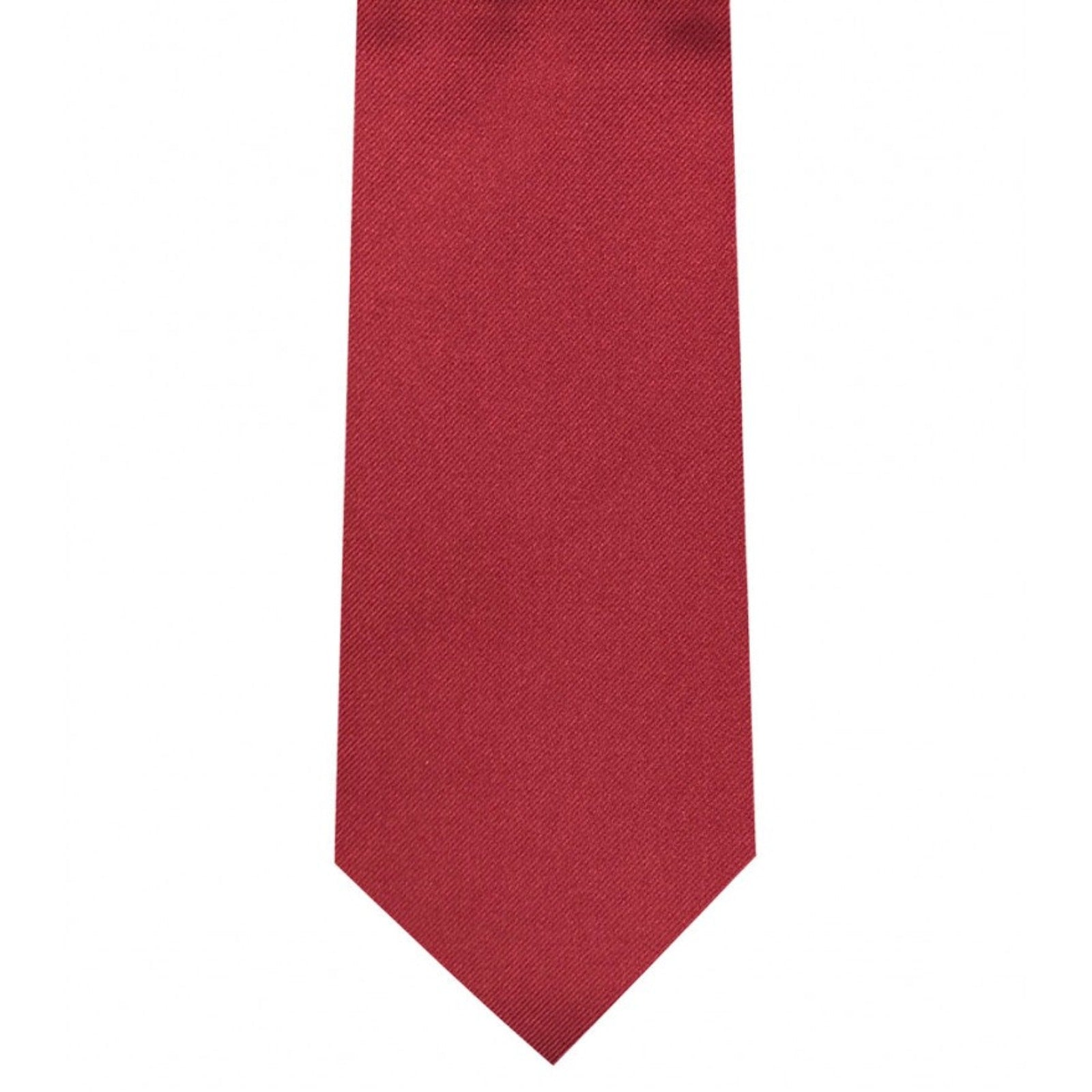 Classic Apple Red Tie Ultra Skinny tie width 2.25 inches With Matching Pocket Square | KCT Menswear