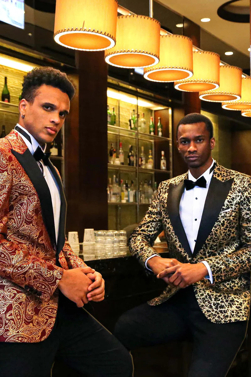 Gold 2025 paisley blazer
