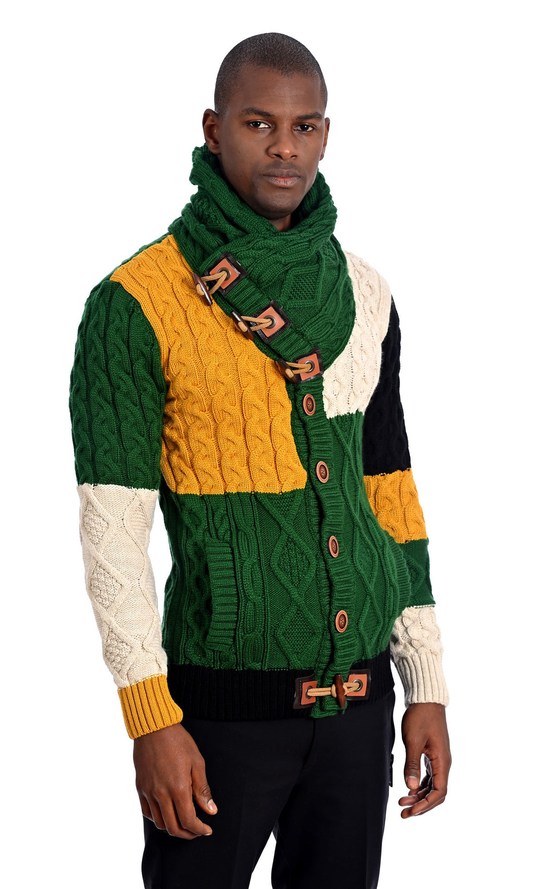 Green And Yellow  Heavy Sweater
