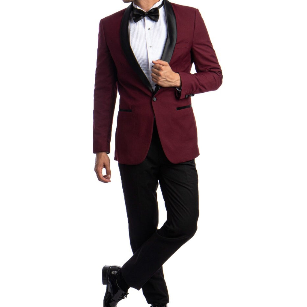 Burgundy Blazer with Black Dress Pants Summer Outfits For Men (18 ideas &  outfits) | Lookastic