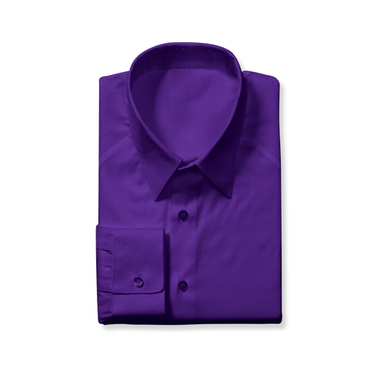Slim Cut Dark Purple Dress Shirt