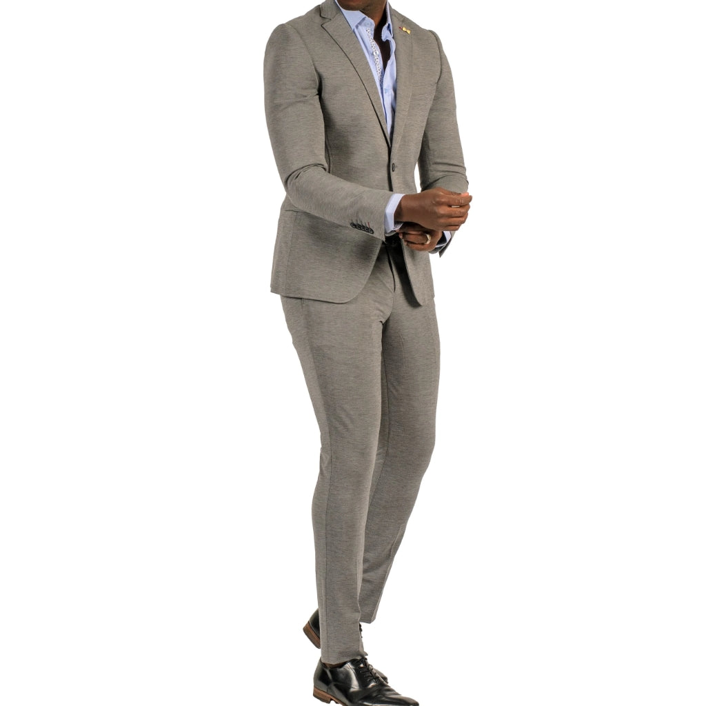 Grey Stretch Suit - Travelers Suit