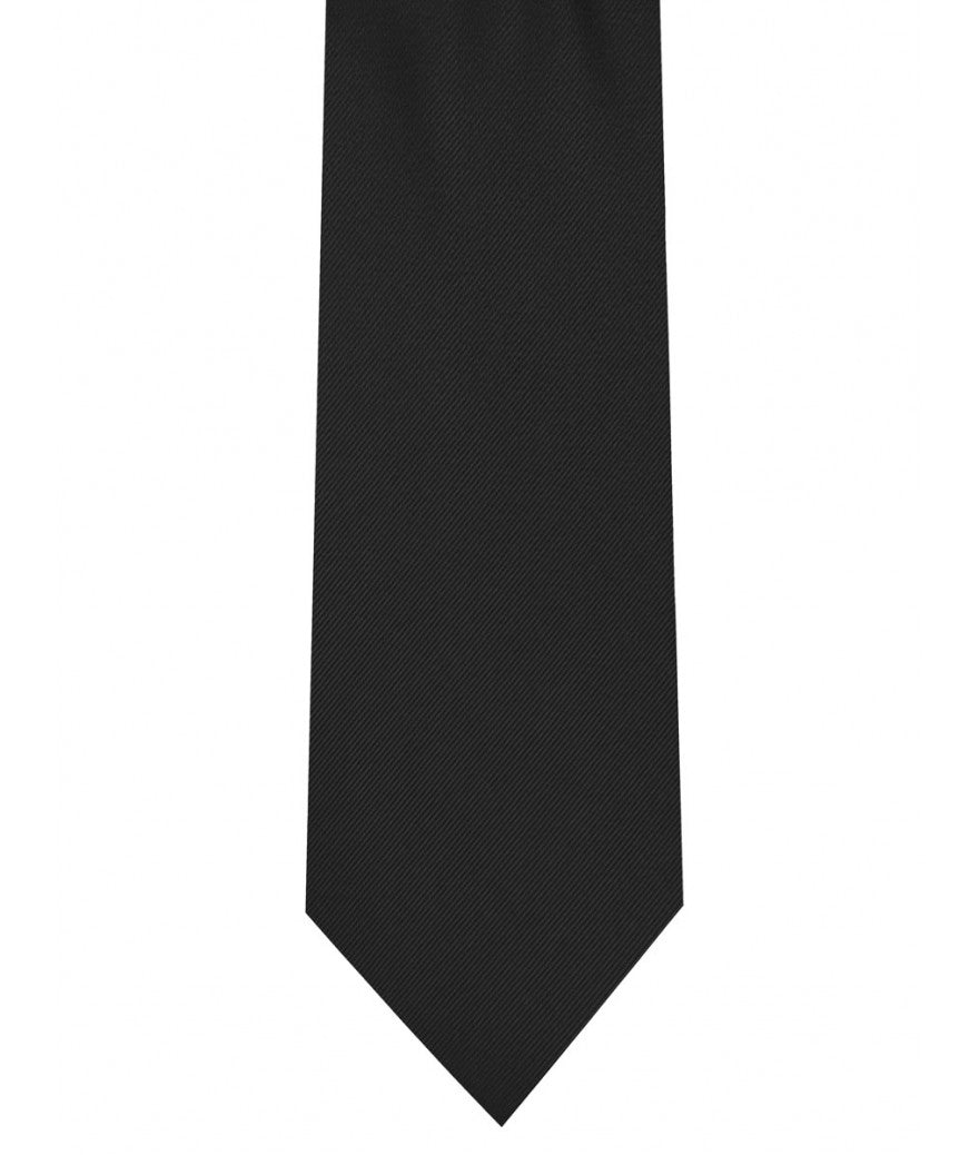 Classic Black Tie Ultra Skinny  tie width 2.25  inches With Matching Pocket Square |  KCT Menswear