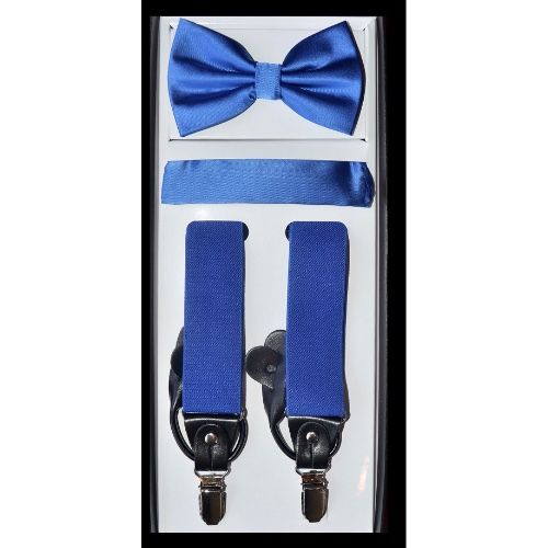 Royal Blue  Suspender Bow-tie Set