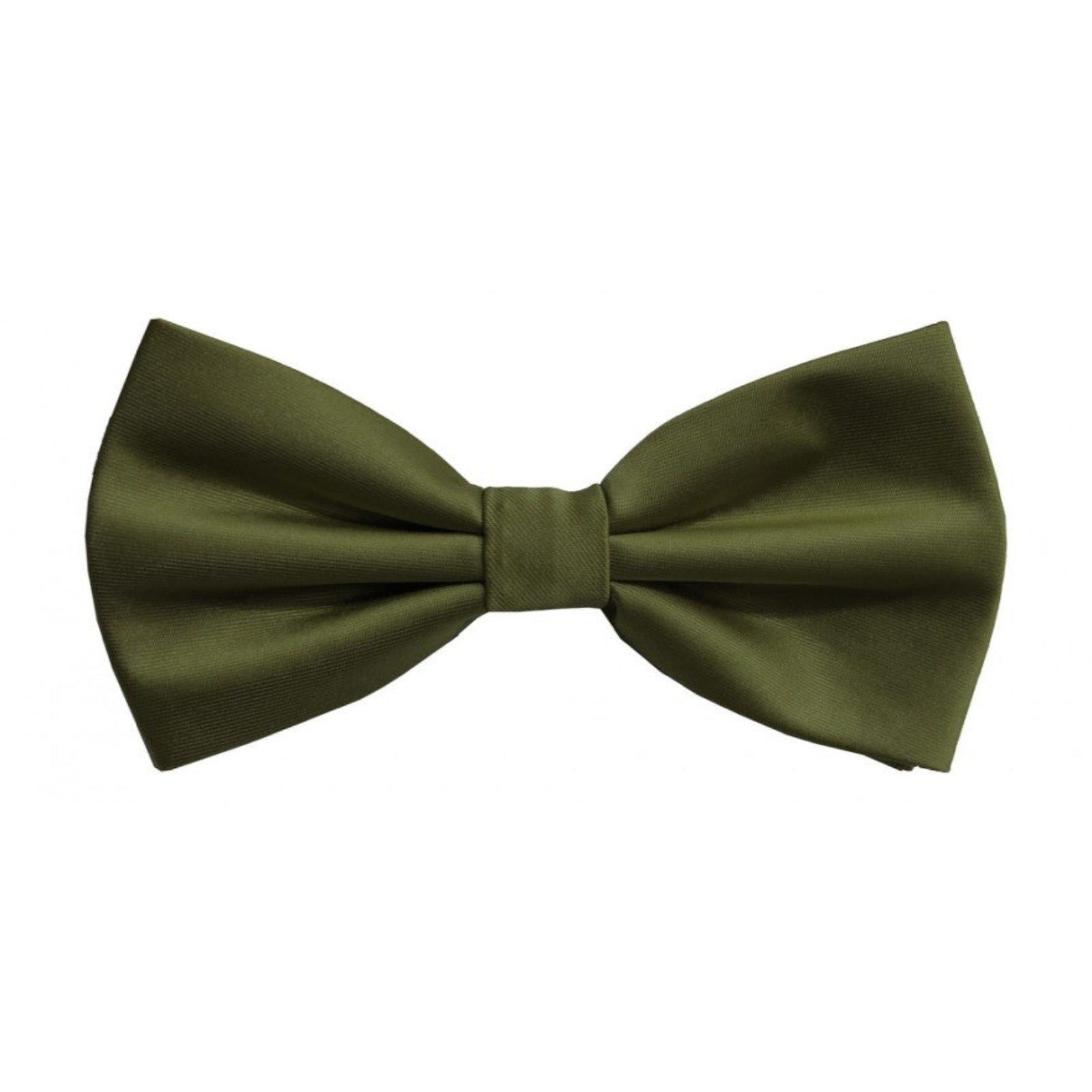 Classic Dark Olive Bowtie With Matching Pocket Square | KCT Menswear